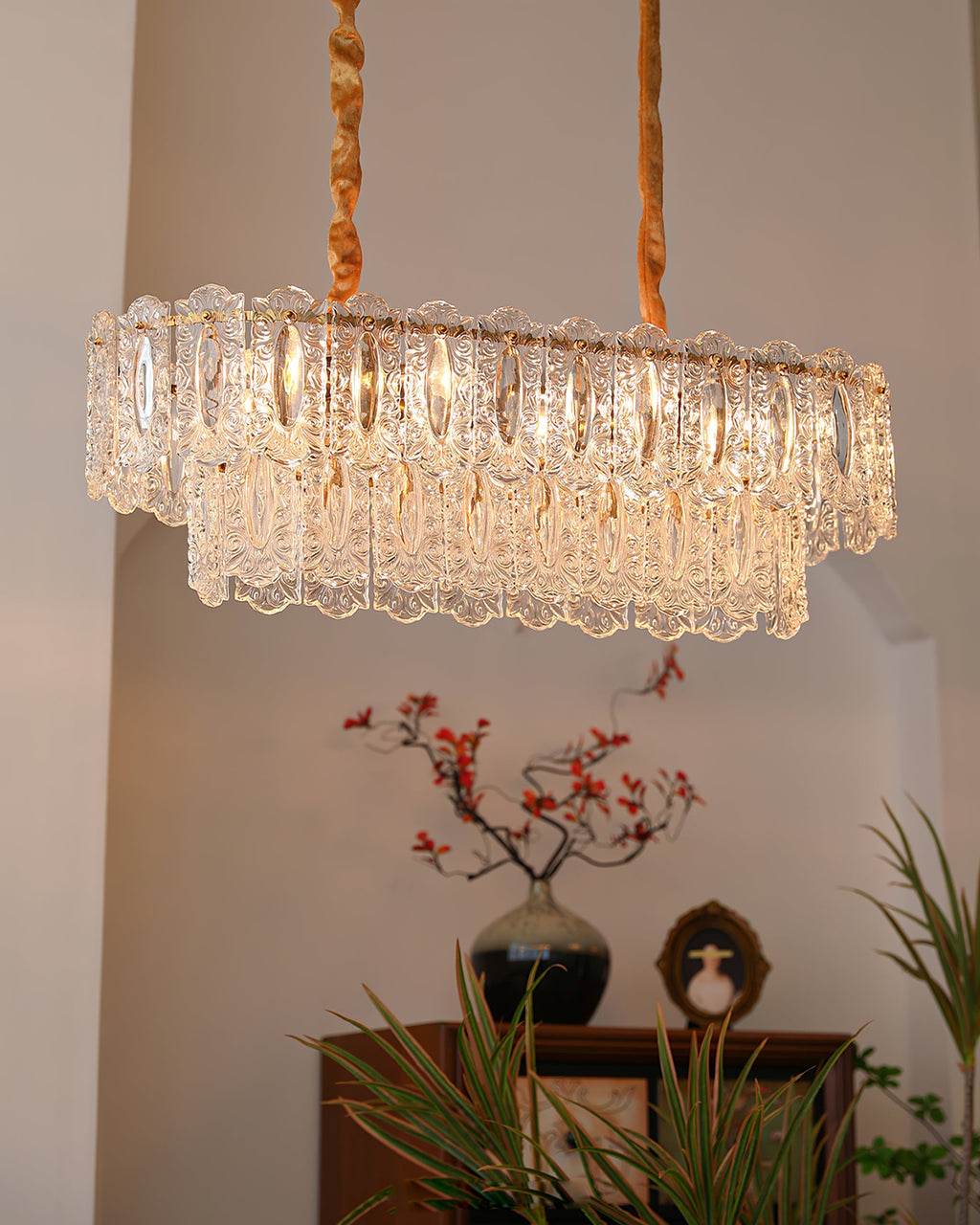 CHARLESTON CRYSTAL DRAPED LIGHTING FIXTURE