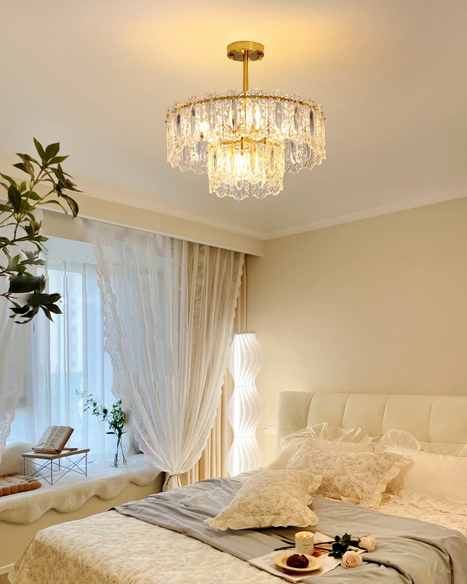 CHARLESTON CRYSTAL DRAPED LIGHTING FIXTURE