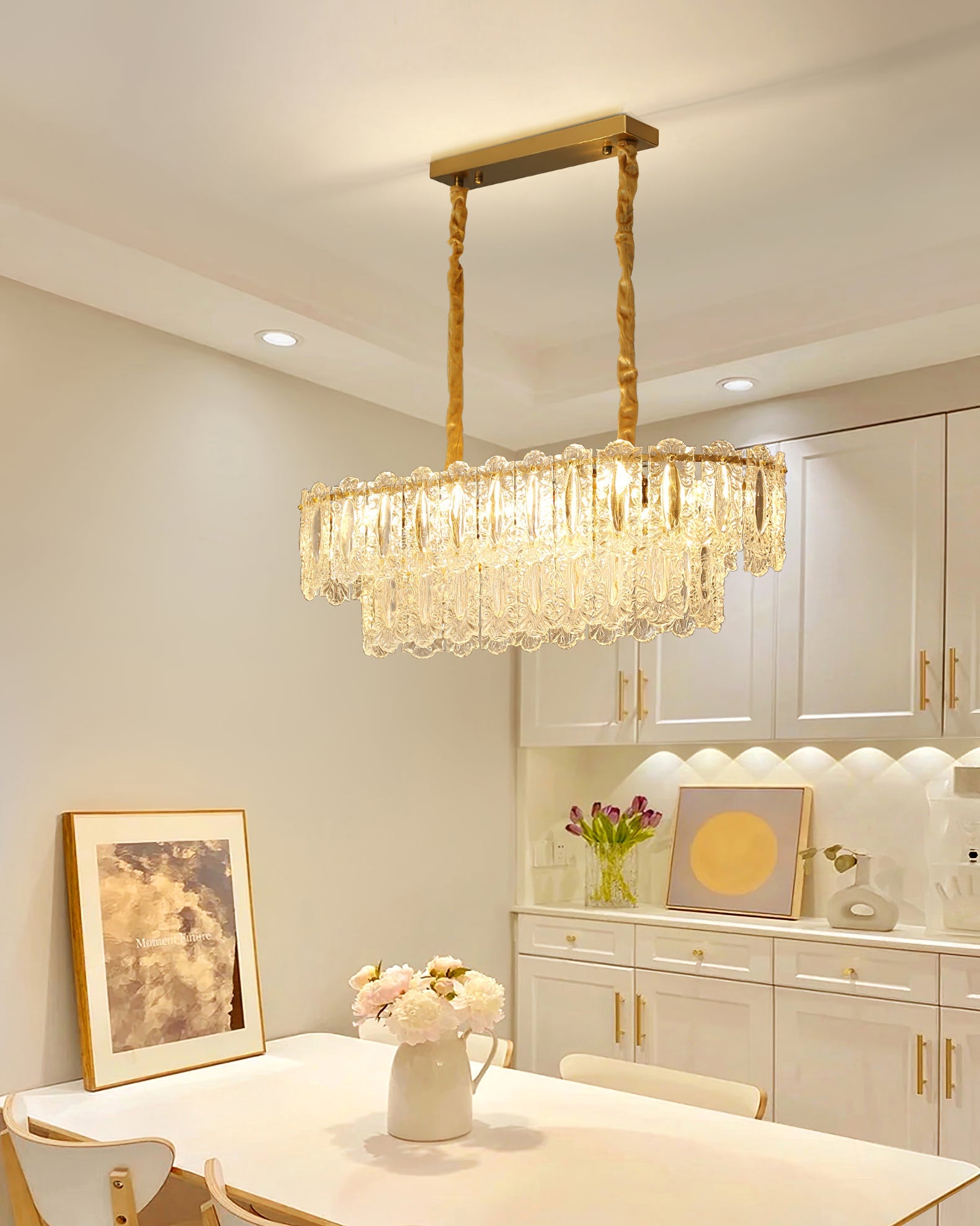 CHARLESTON CRYSTAL DRAPED LIGHTING FIXTURE