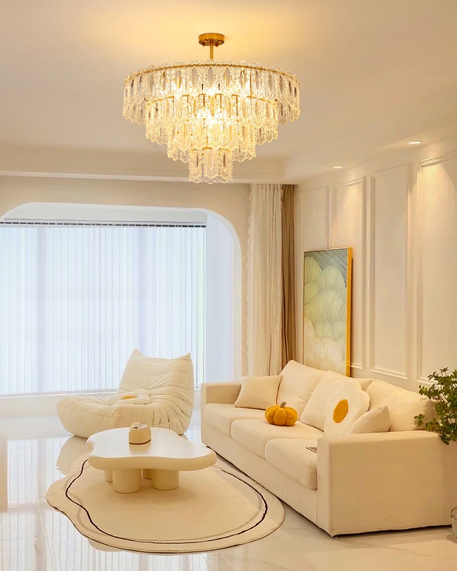 CHARLESTON CRYSTAL DRAPED LIGHTING FIXTURE