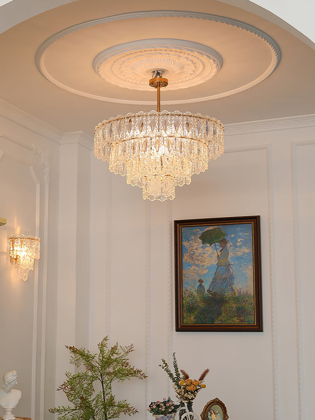 CHARLESTON CRYSTAL DRAPED LIGHTING FIXTURE