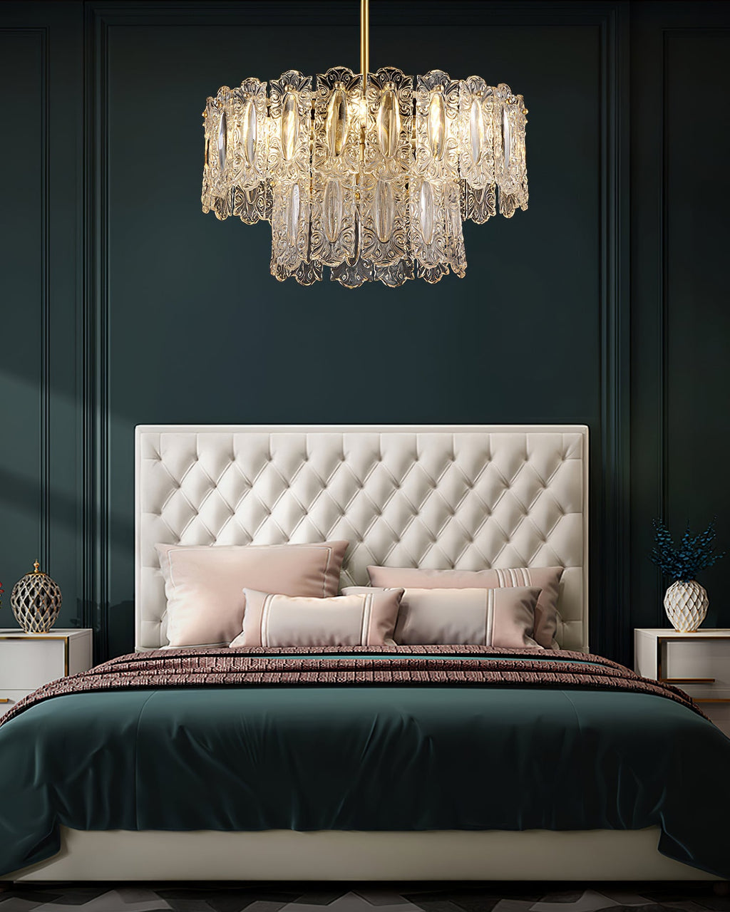 CHARLESTON CRYSTAL DRAPED LIGHTING FIXTURE