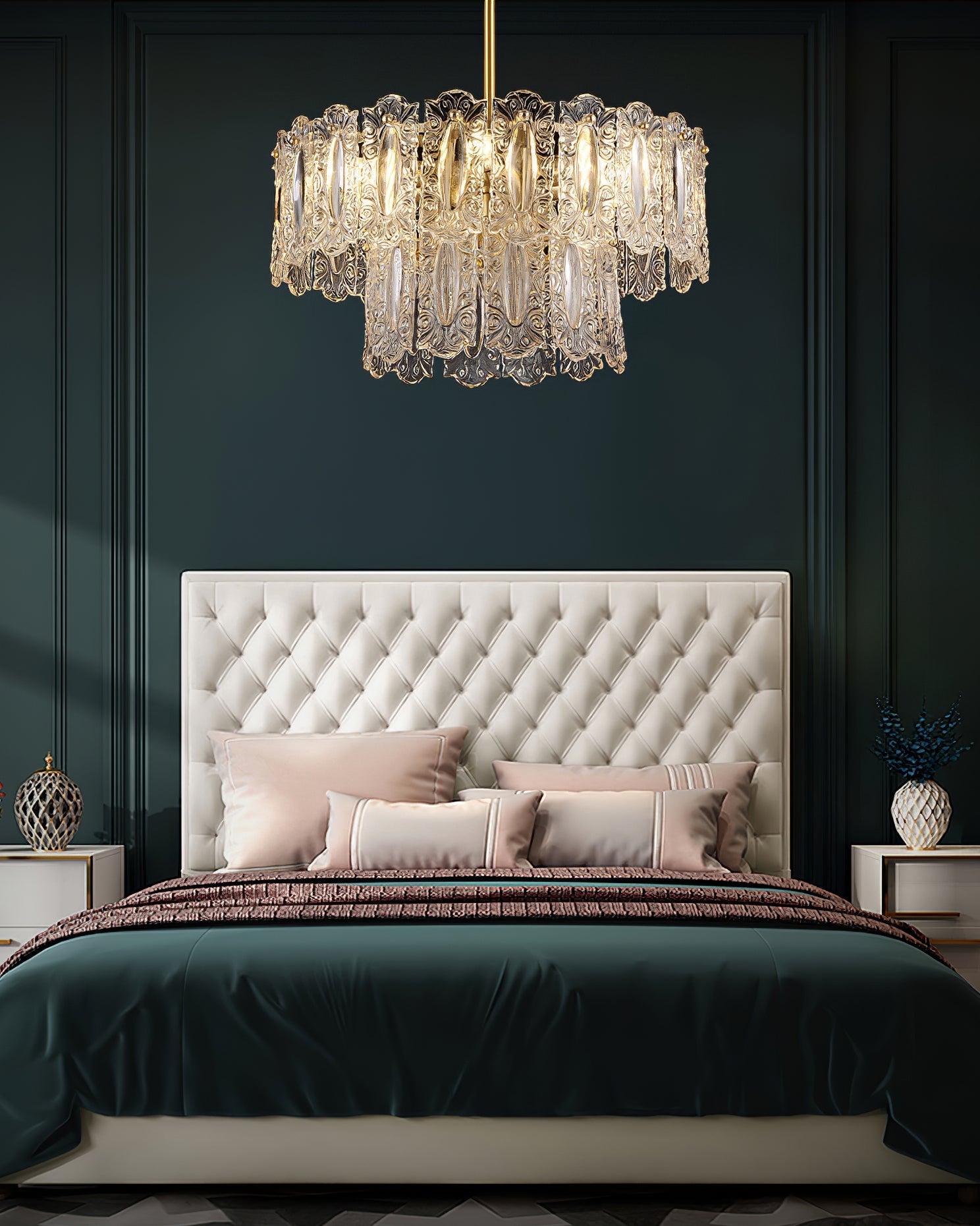 CHARLESTON CRYSTAL DRAPED LIGHTING FIXTURE