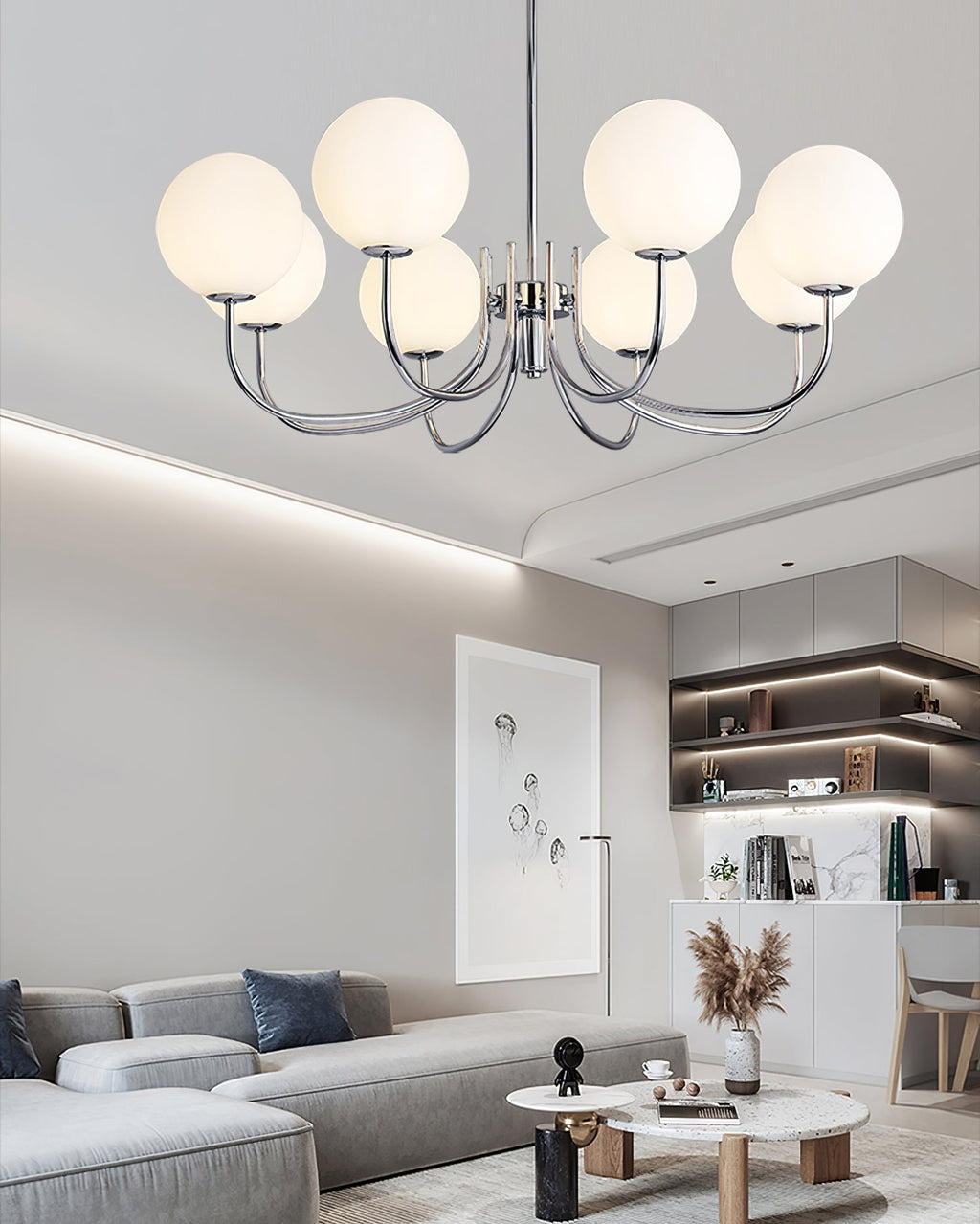 RAVENWOOD CRYSTAL TEARDROP CHANDELIER