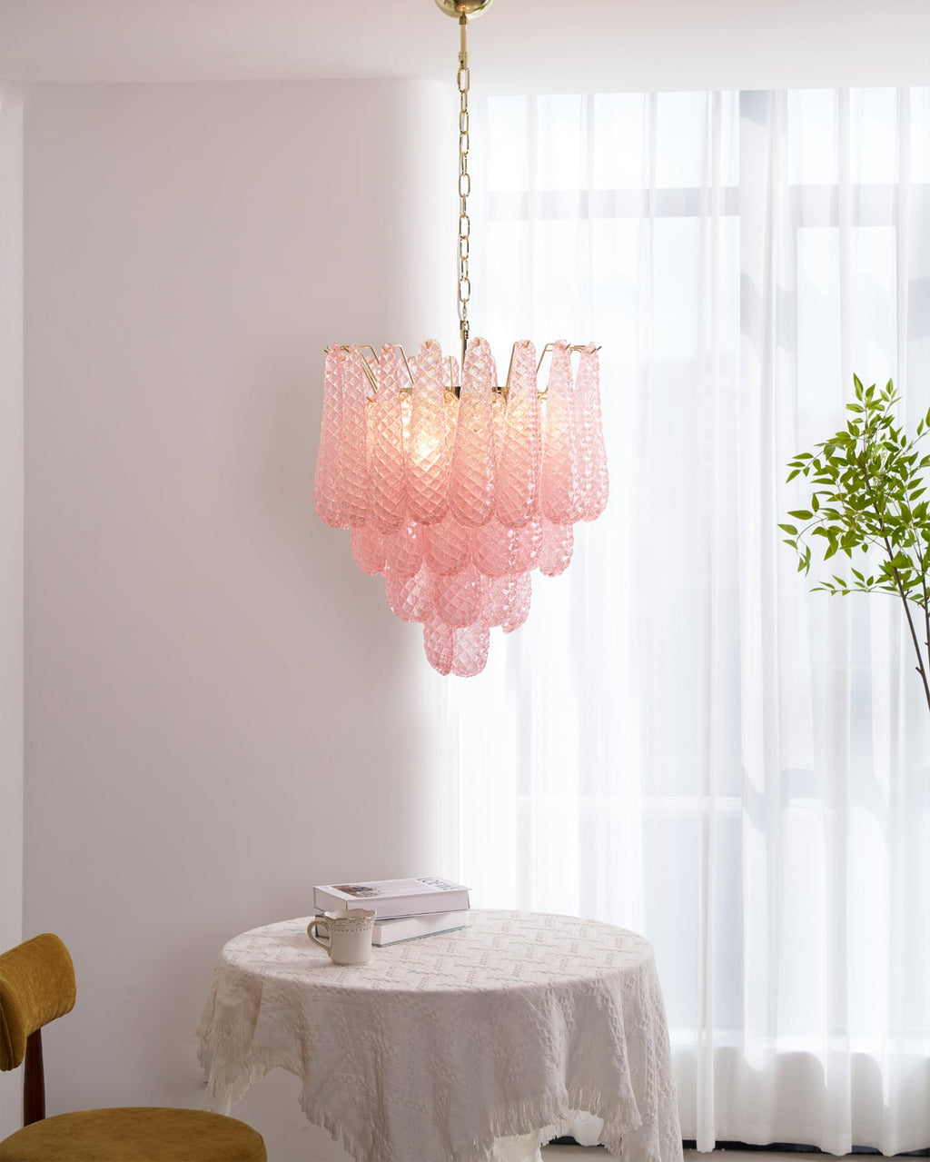 FLORENCE ROSE QUARTZ DRIP LIGHT