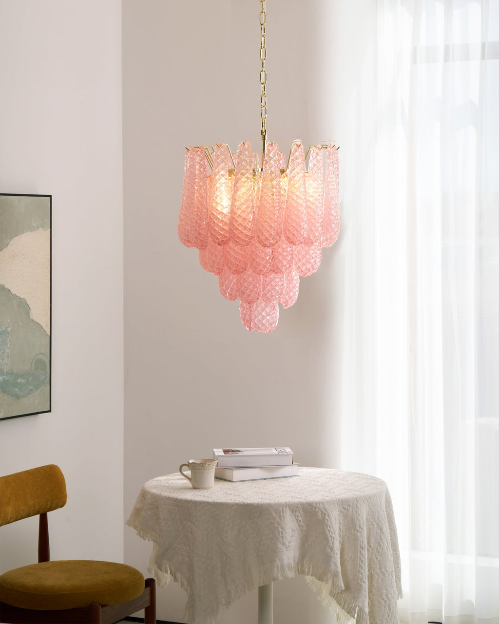 FLORENCE ROSE QUARTZ DRIP LIGHT