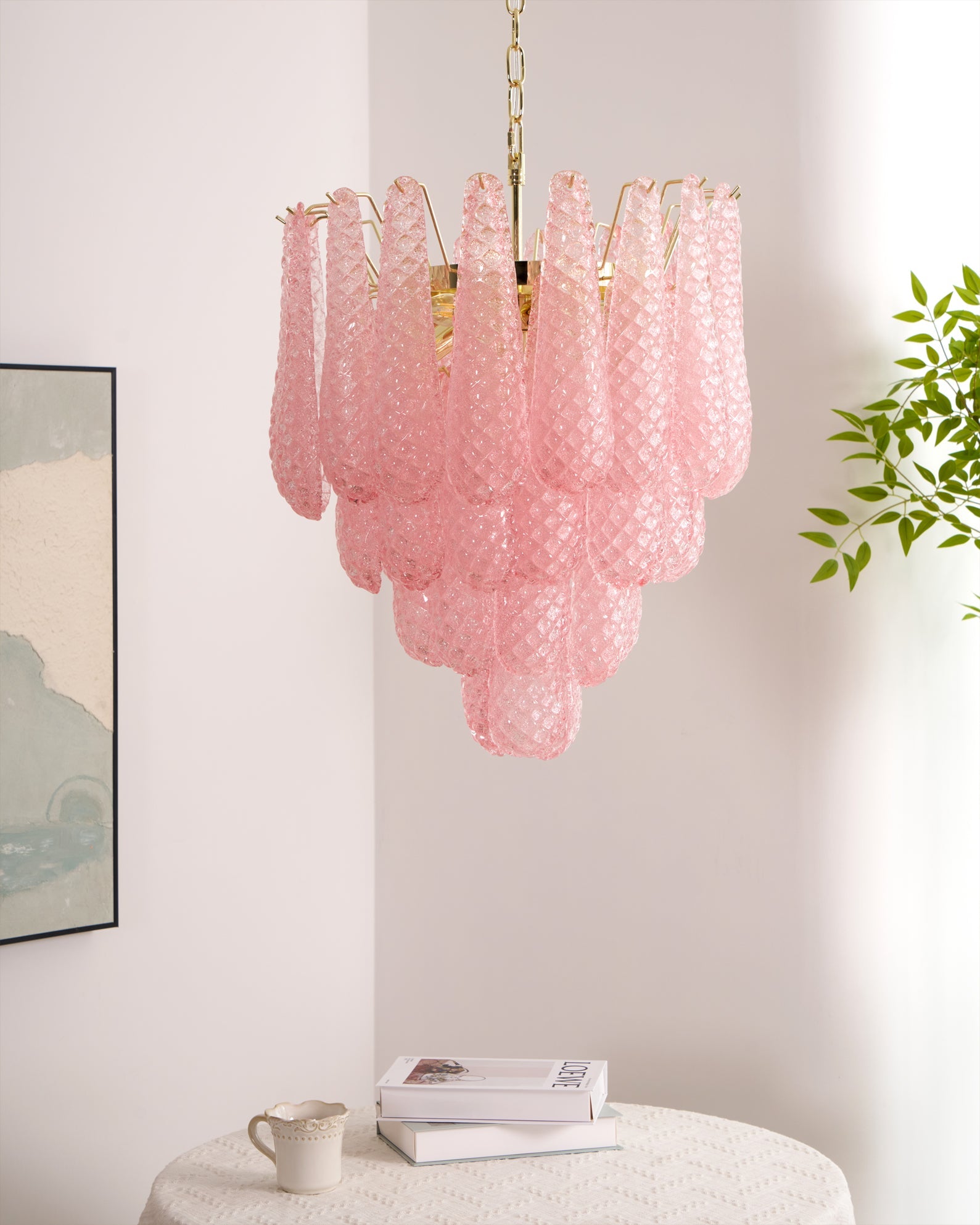 FLORENCE ROSE QUARTZ DRIP LIGHT