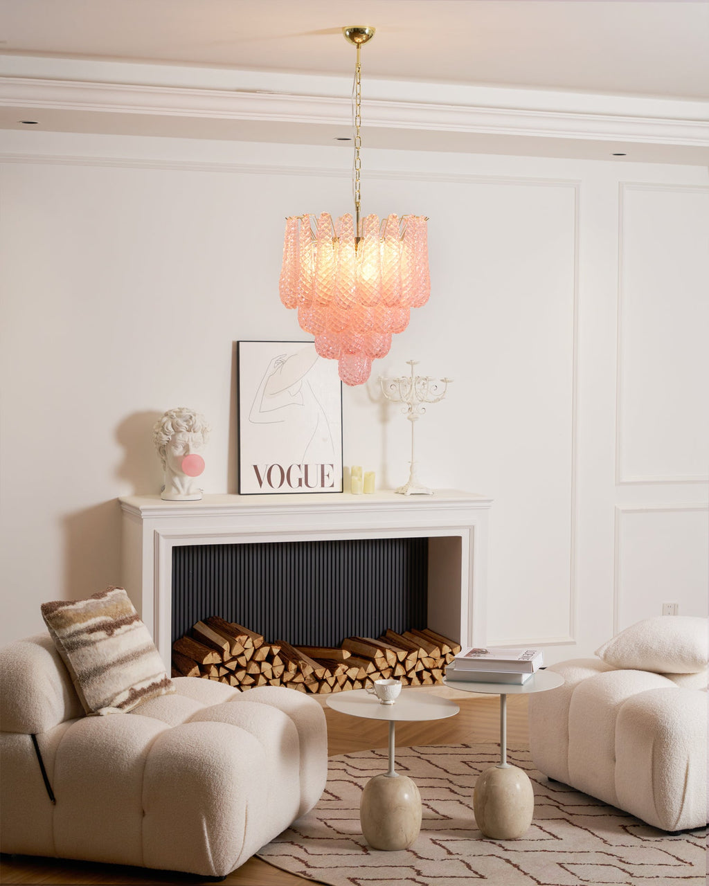 FLORENCE ROSE QUARTZ DRIP LIGHT