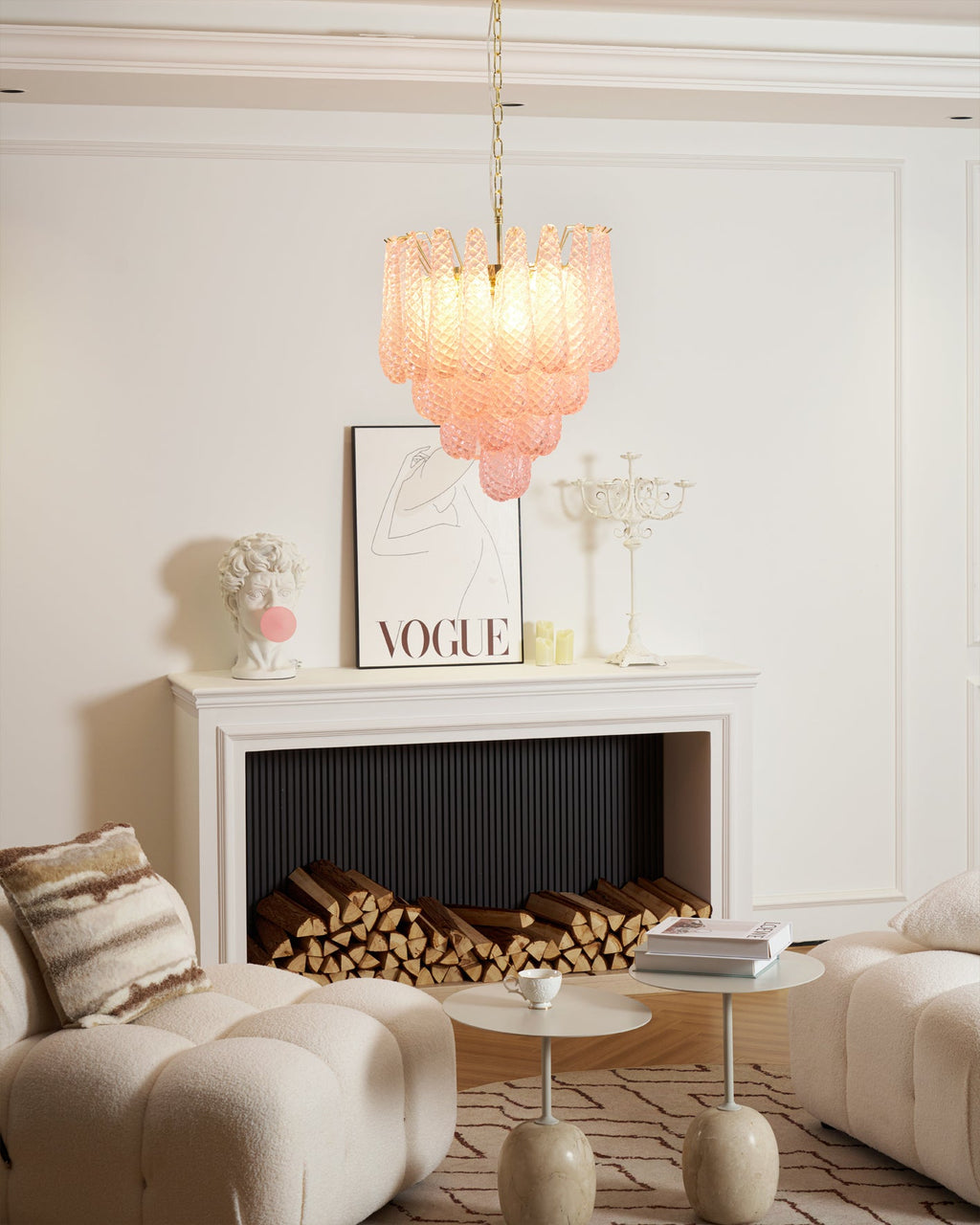 FLORENCE ROSE QUARTZ DRIP LIGHT