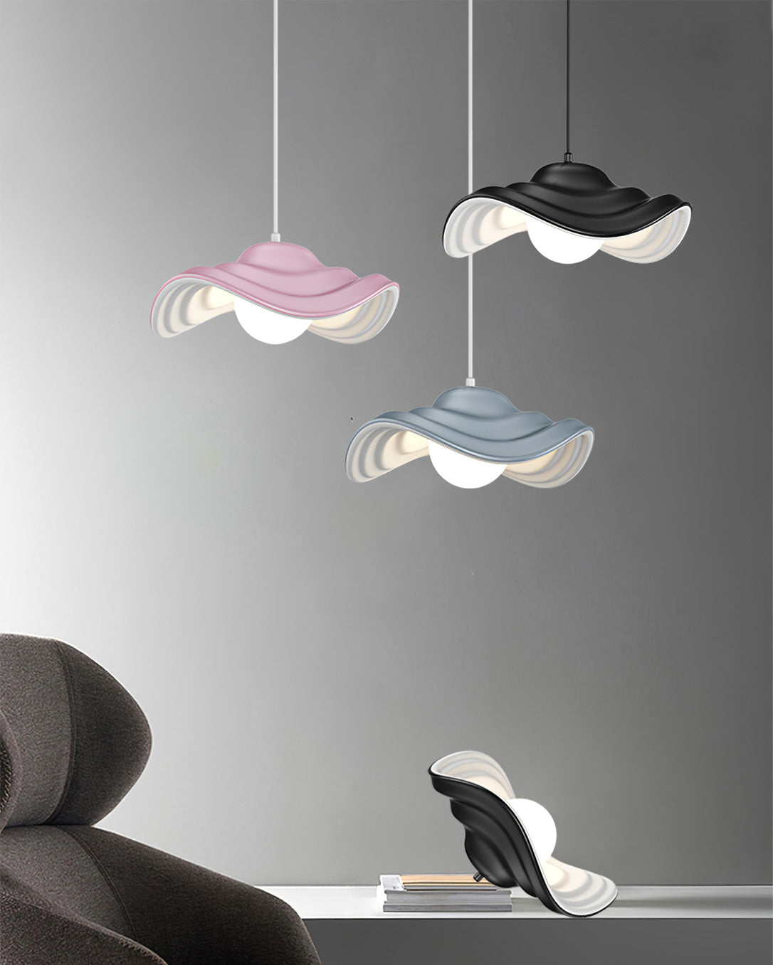 CARLETON CRYSTAL DROPLET HANGING LAMP