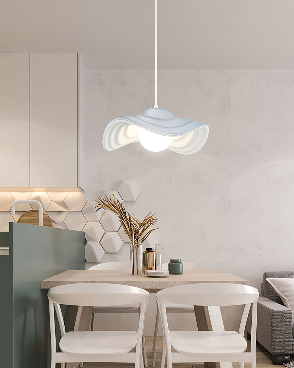 CARLETON CRYSTAL DROPLET HANGING LAMP