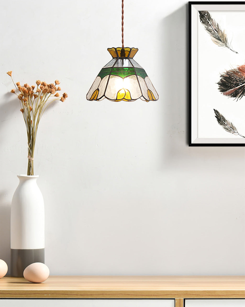 WINTHORPE CRYSTAL DRUM PENDANT