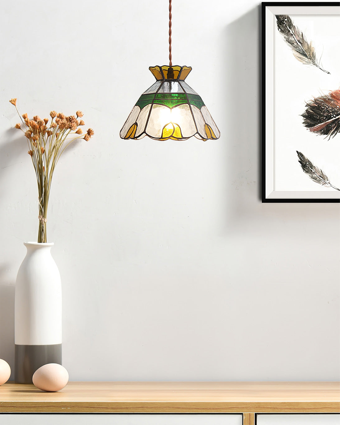 WINTHORPE CRYSTAL DRUM PENDANT