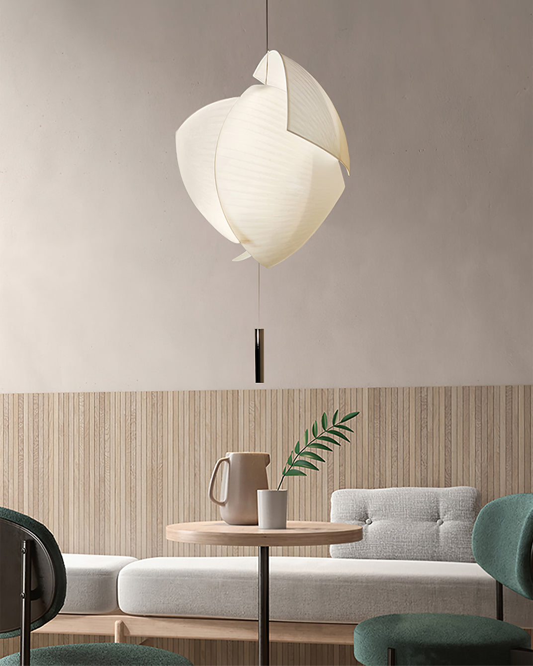 CHARLESTON SILK DRAPE PENDANT LIGHT