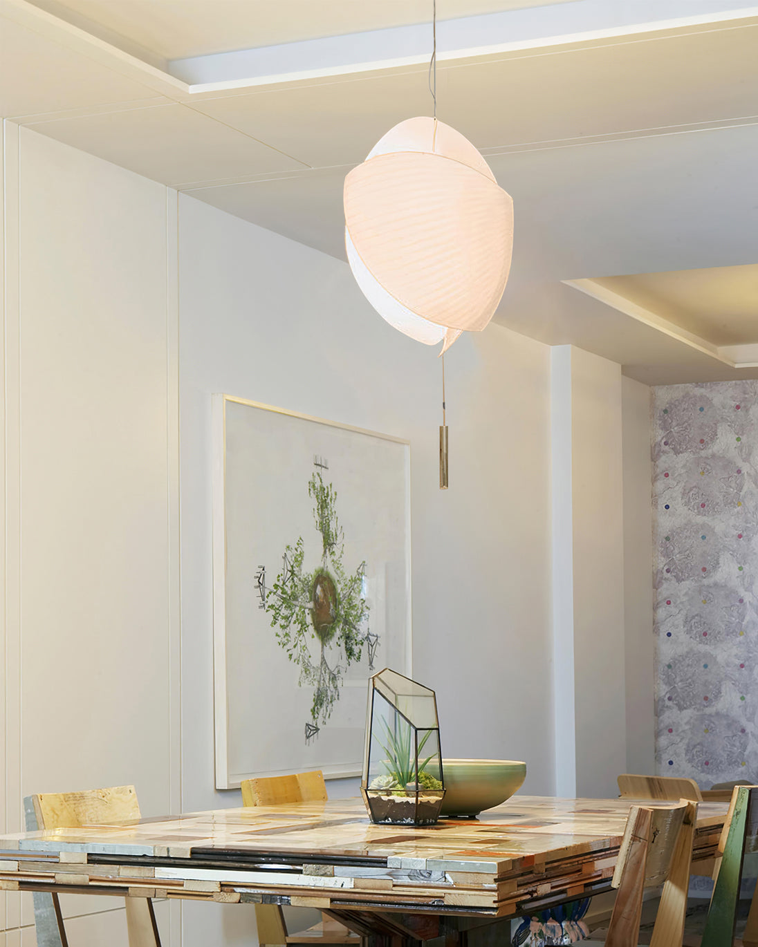 CHARLESTON SILK DRAPE PENDANT LIGHT