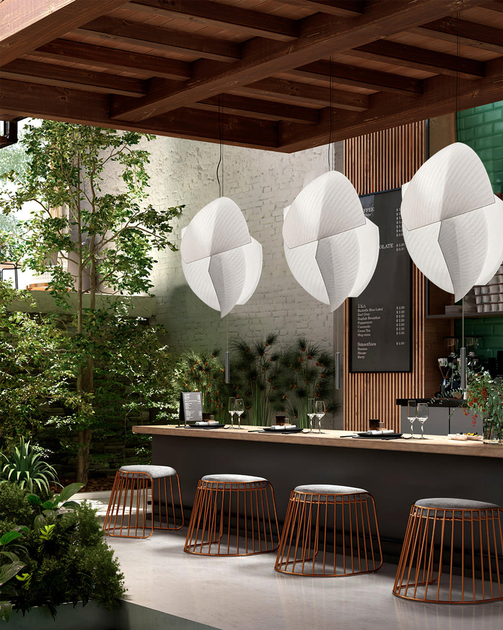 CHARLESTON SILK DRAPE PENDANT LIGHT