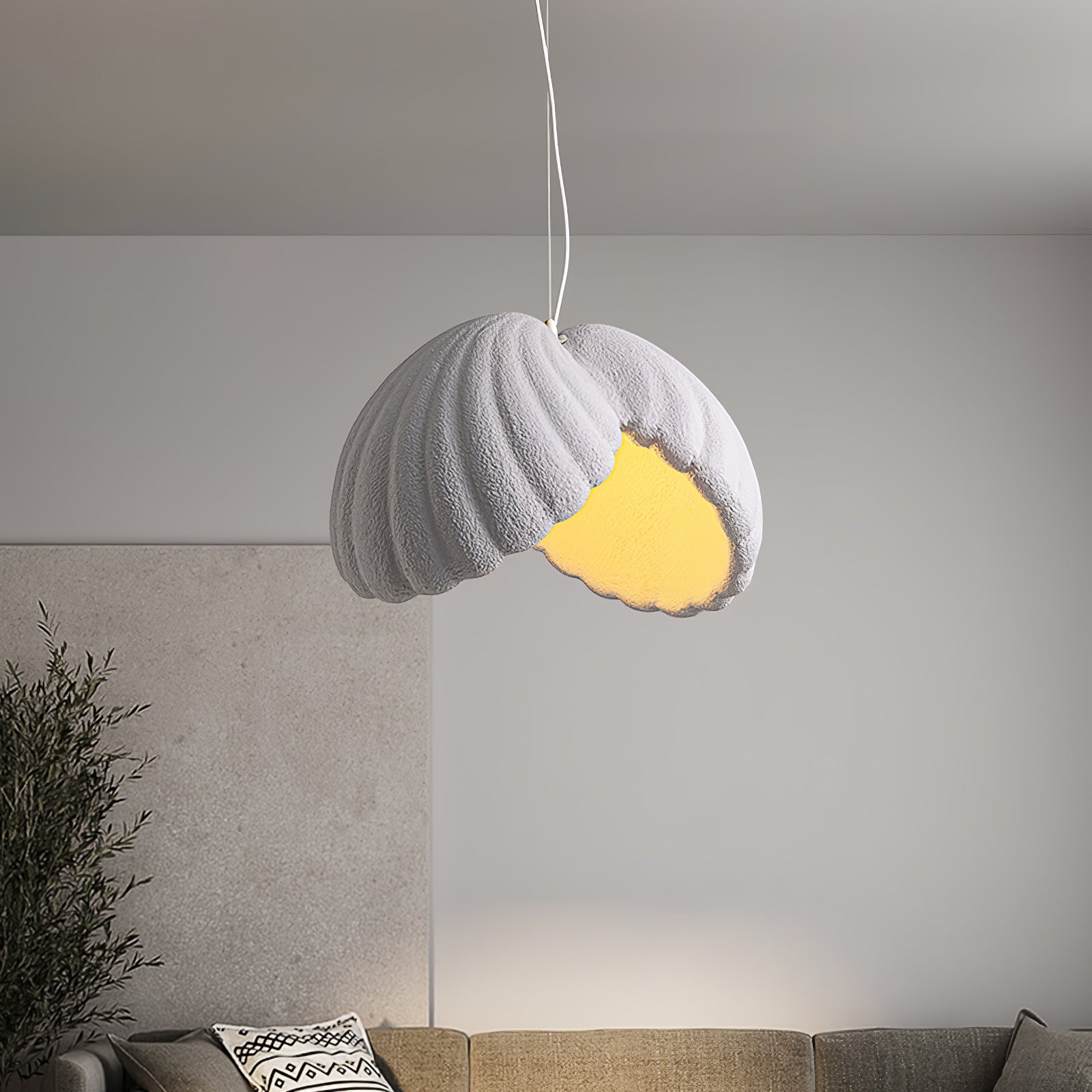 HALCYON RESIN GLOBE HANGING LAMP