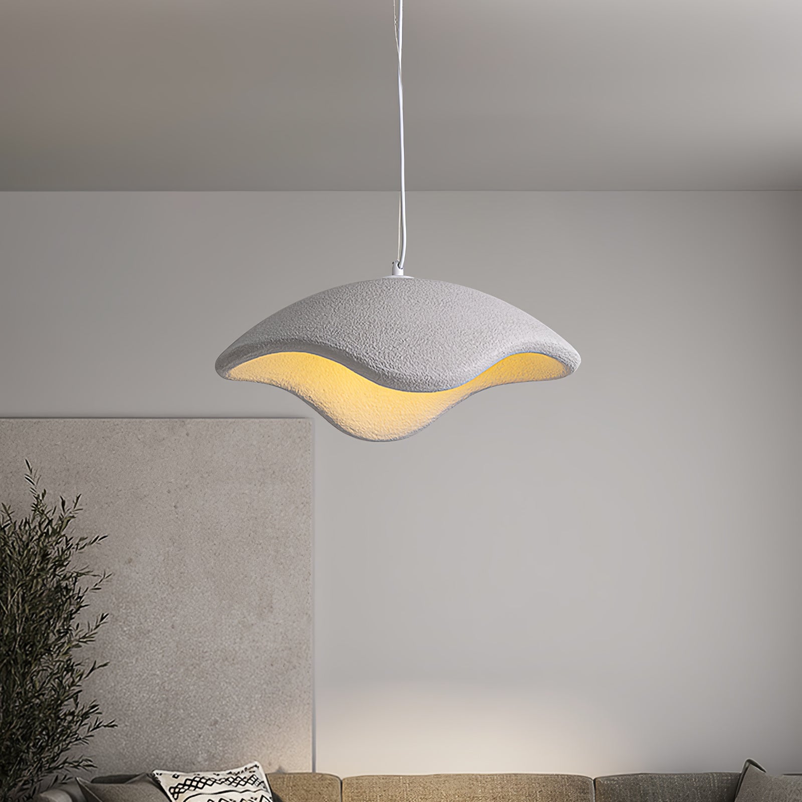 HALCYON RESIN GLOBE HANGING LAMP