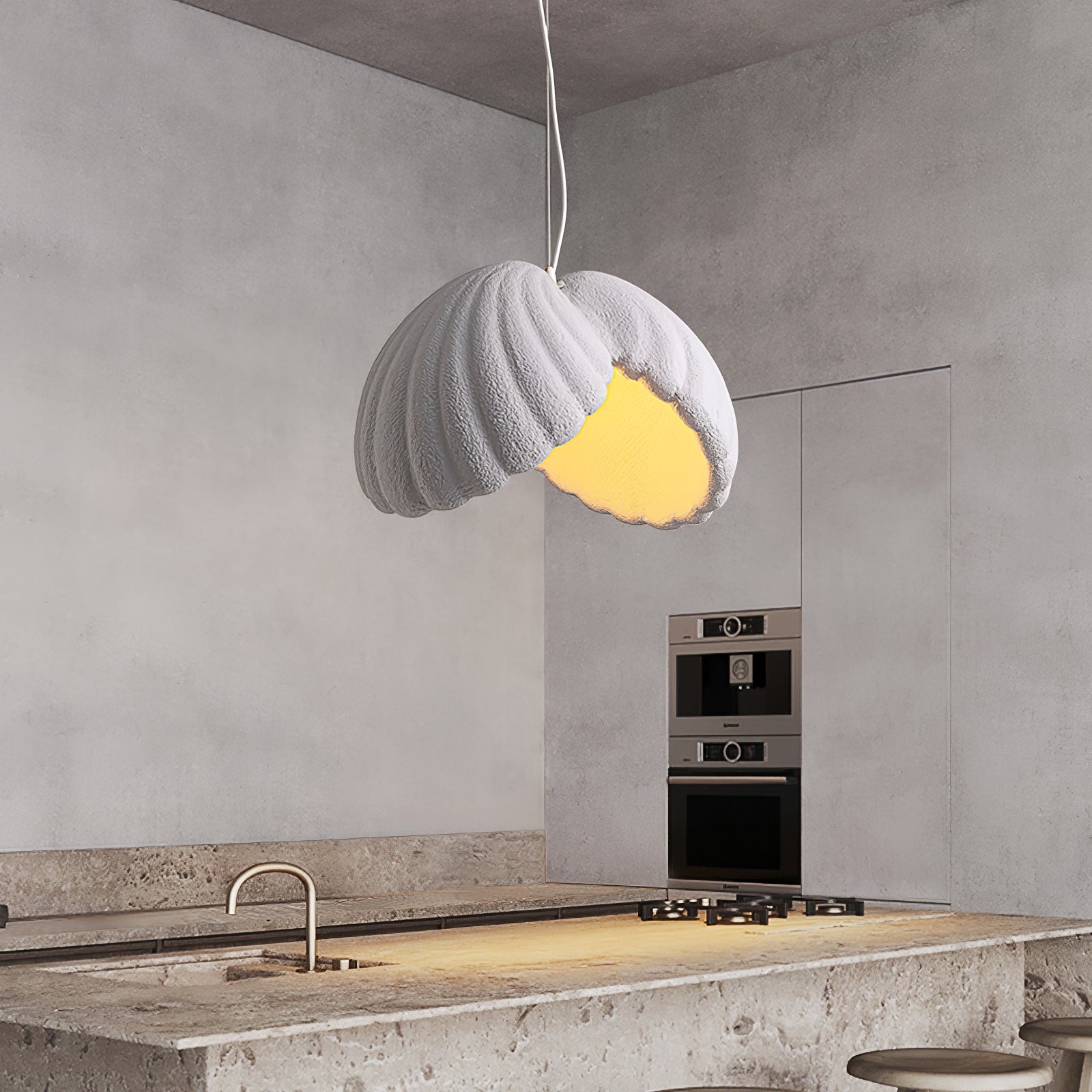 HALCYON RESIN GLOBE HANGING LAMP