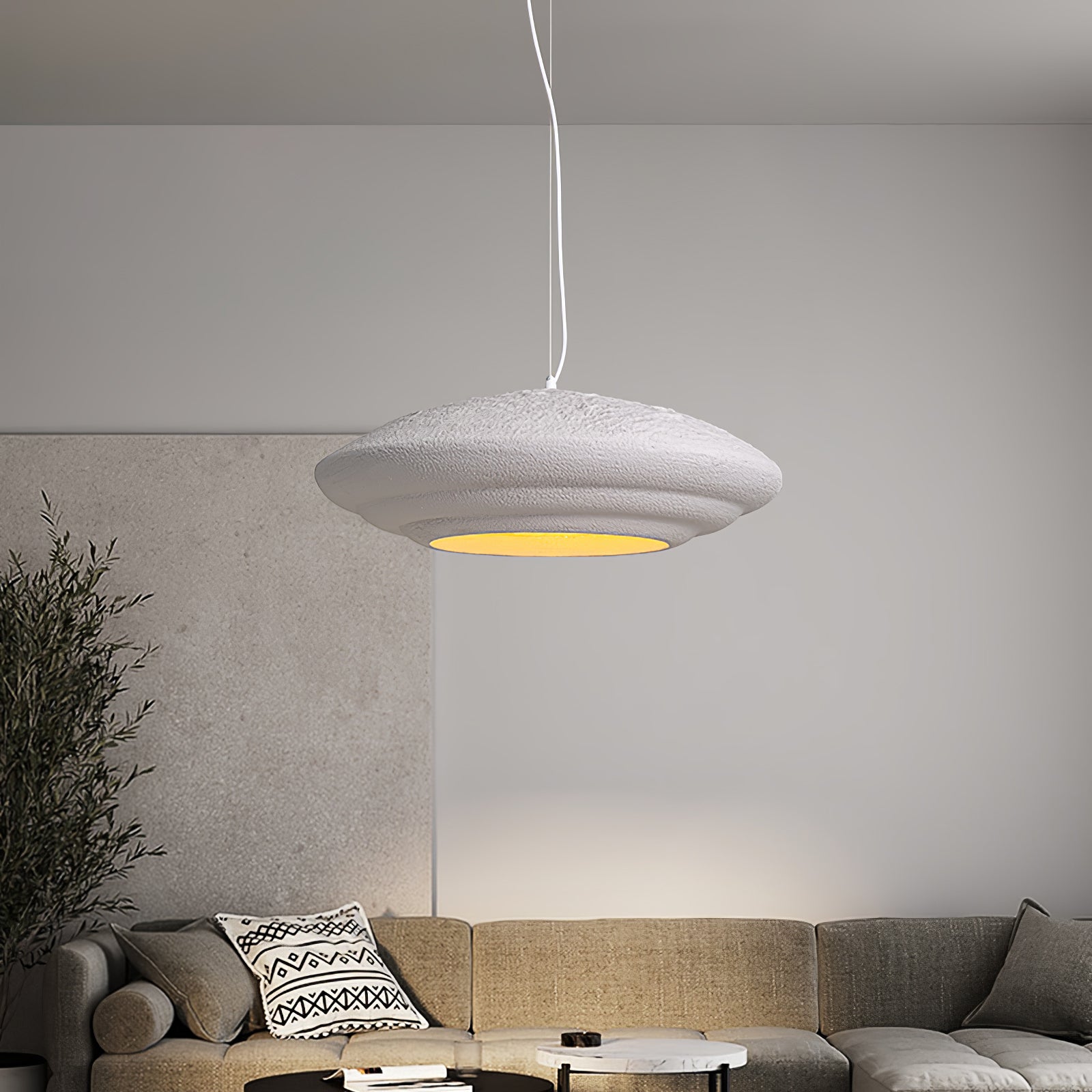 HALCYON RESIN GLOBE HANGING LAMP