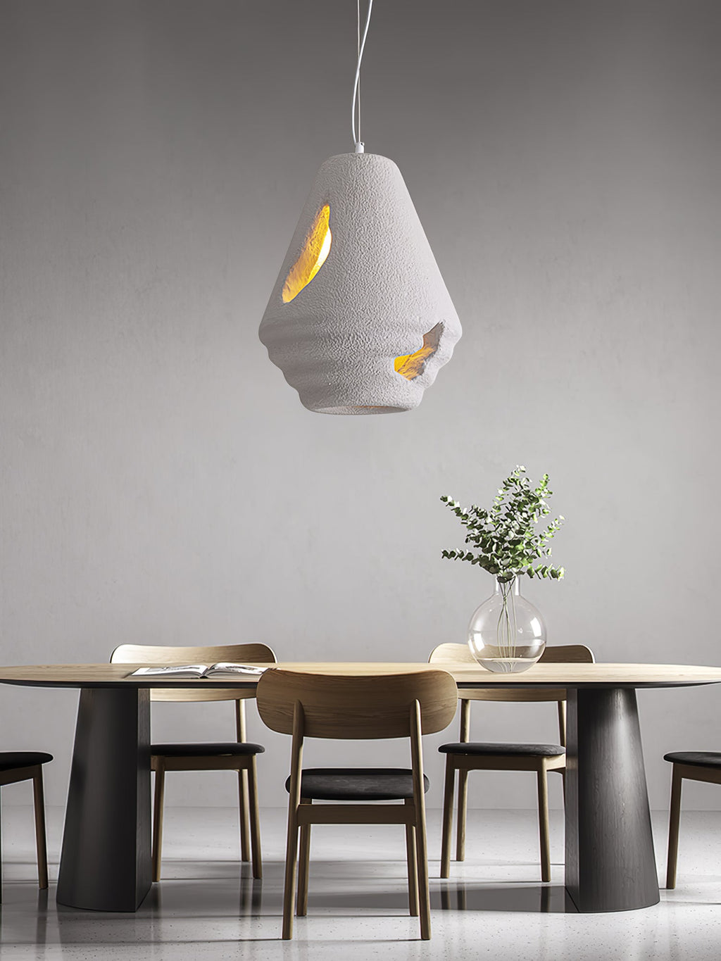 HALCYON RESIN GLOBE HANGING LAMP