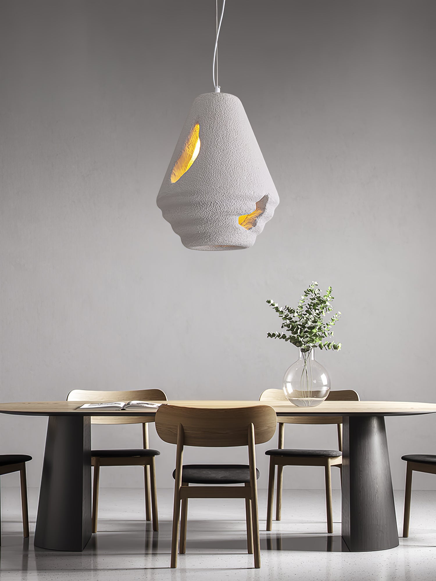 HALCYON RESIN GLOBE HANGING LAMP
