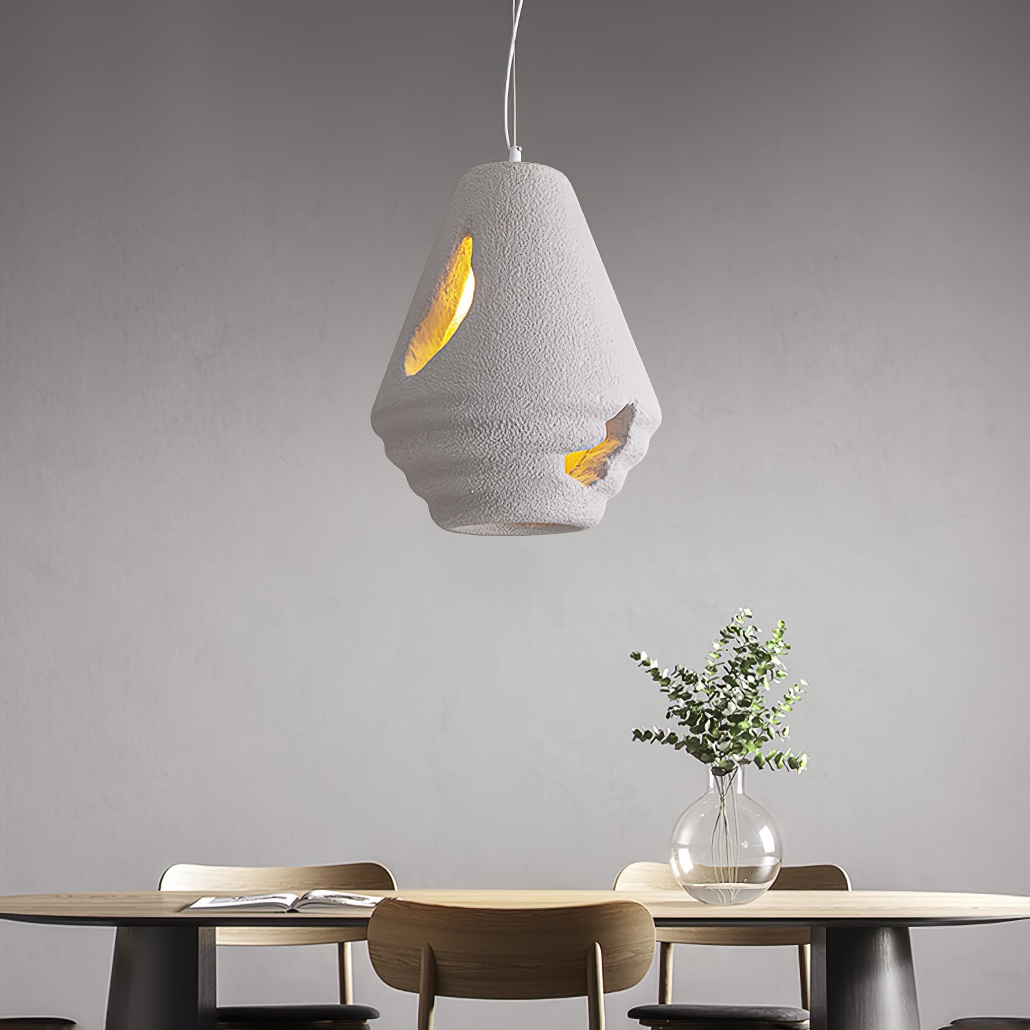 HALCYON RESIN GLOBE HANGING LAMP