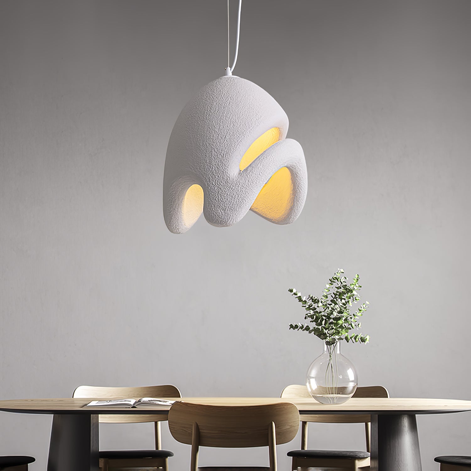 HALCYON RESIN GLOBE HANGING LAMP
