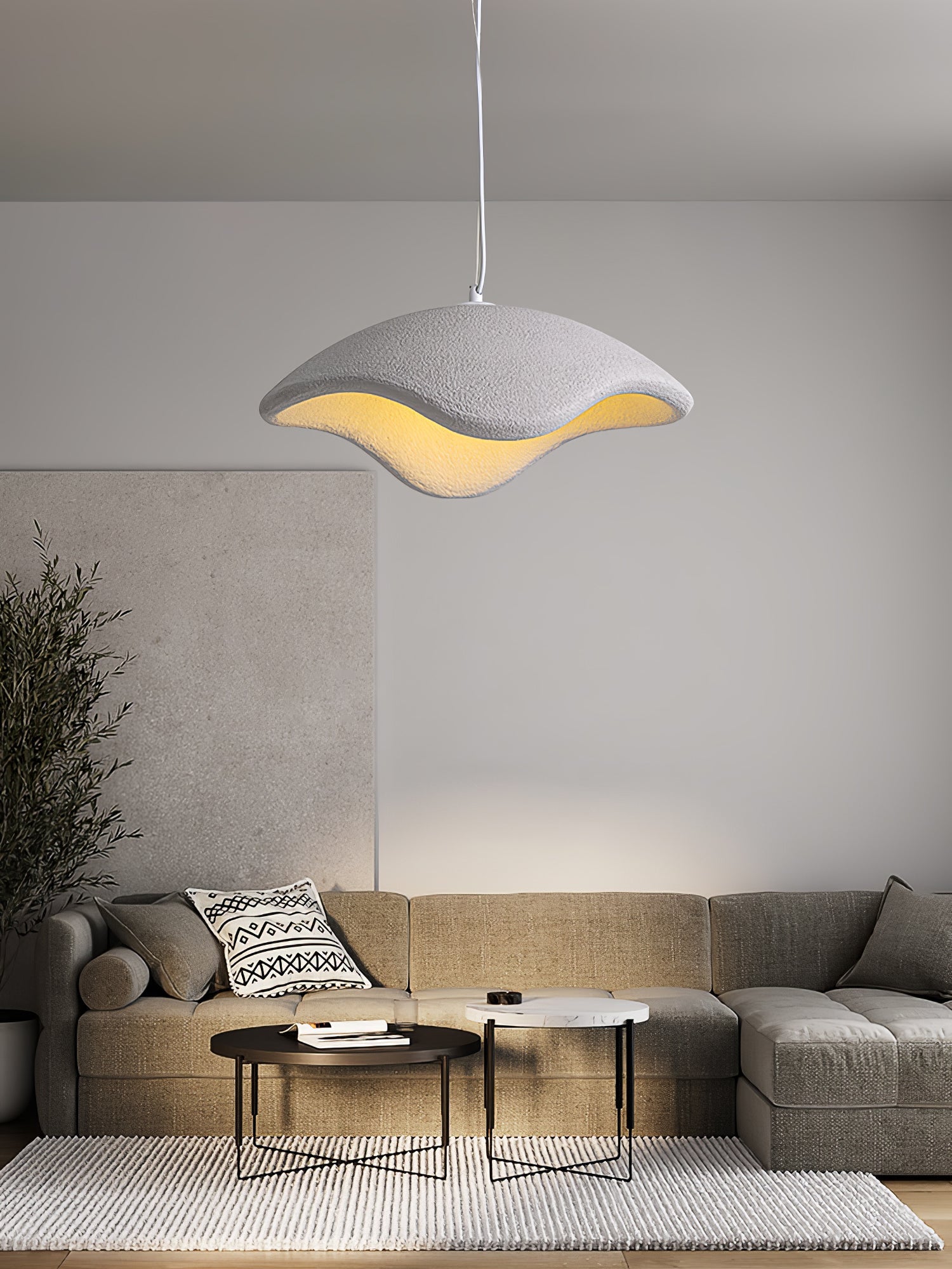 HALCYON RESIN GLOBE HANGING LAMP