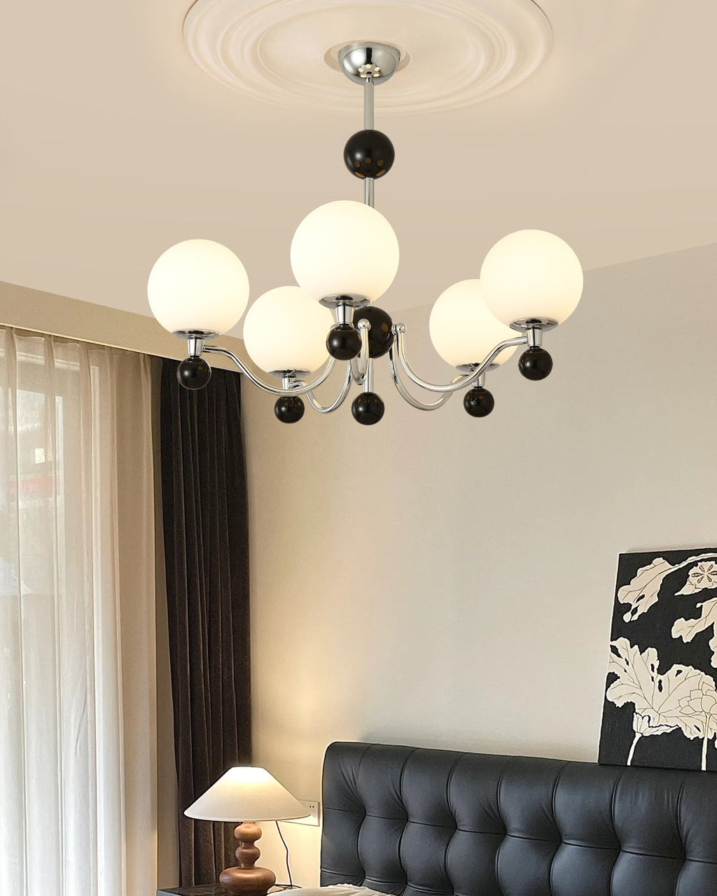 RAVENWOOD POLISHED METAL GLIMMERING CEILING LIGHT