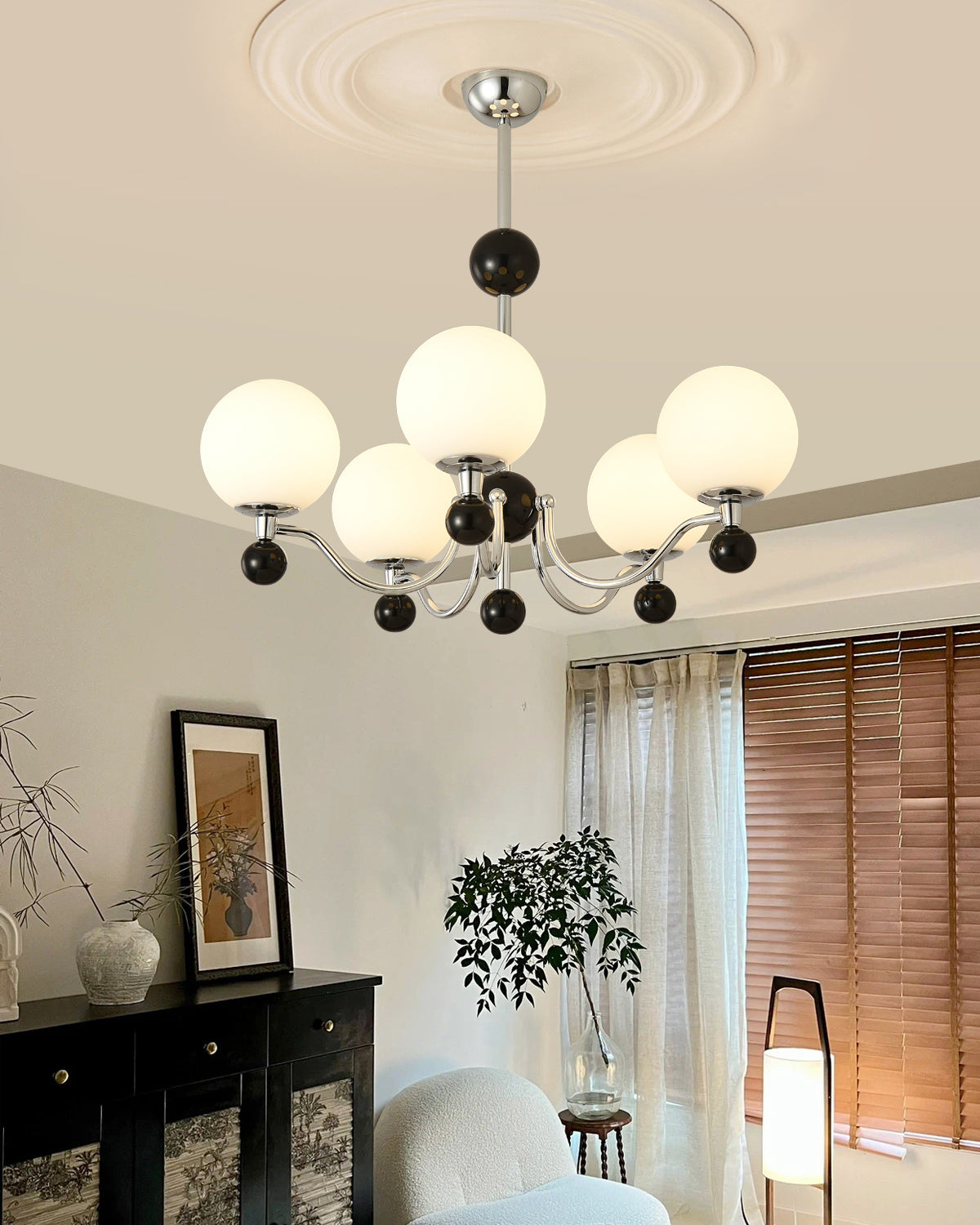 RAVENWOOD POLISHED METAL GLIMMERING CEILING LIGHT