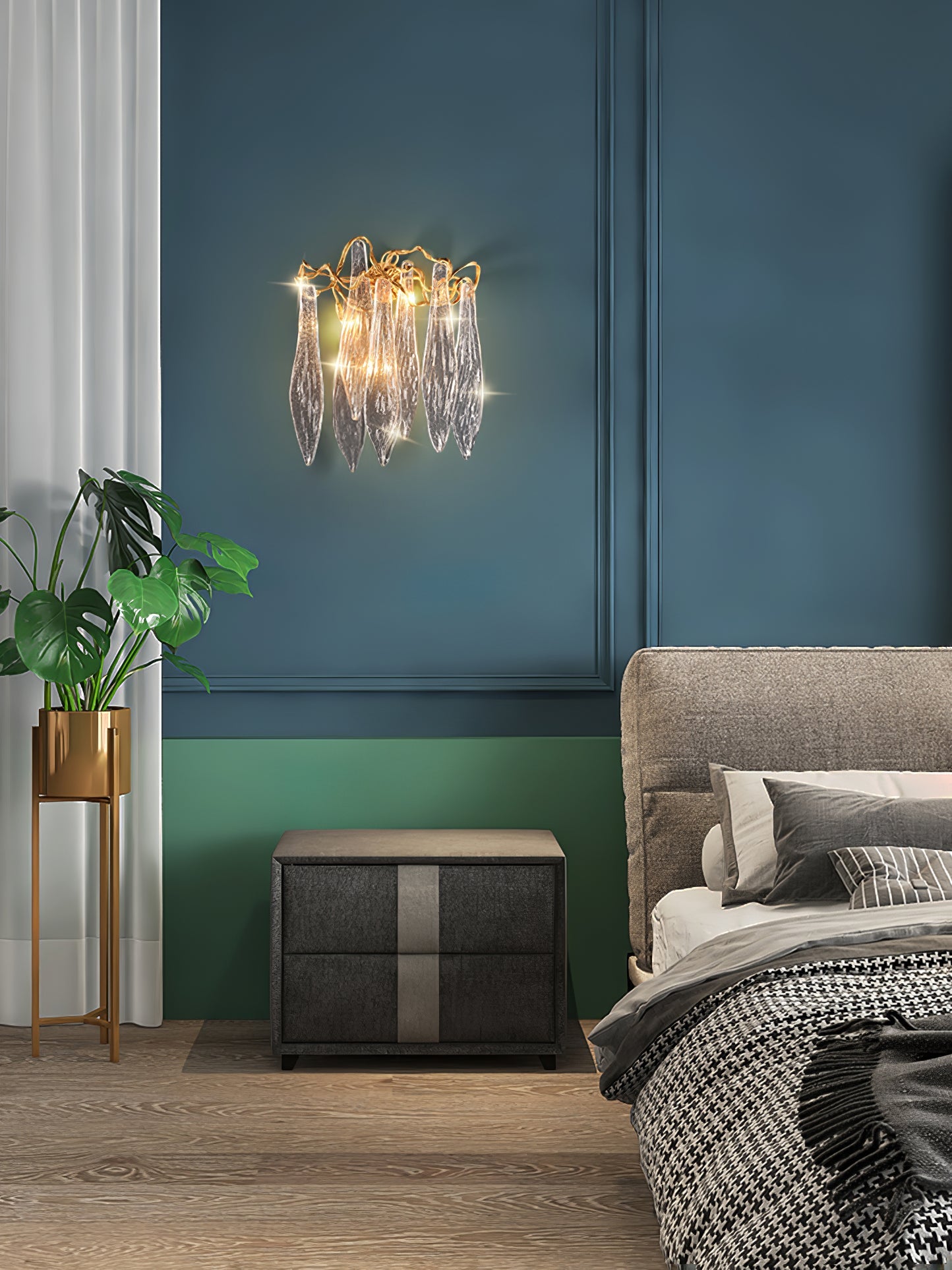 RAVENSCROFT AQUA DRIP WALL SCONCE