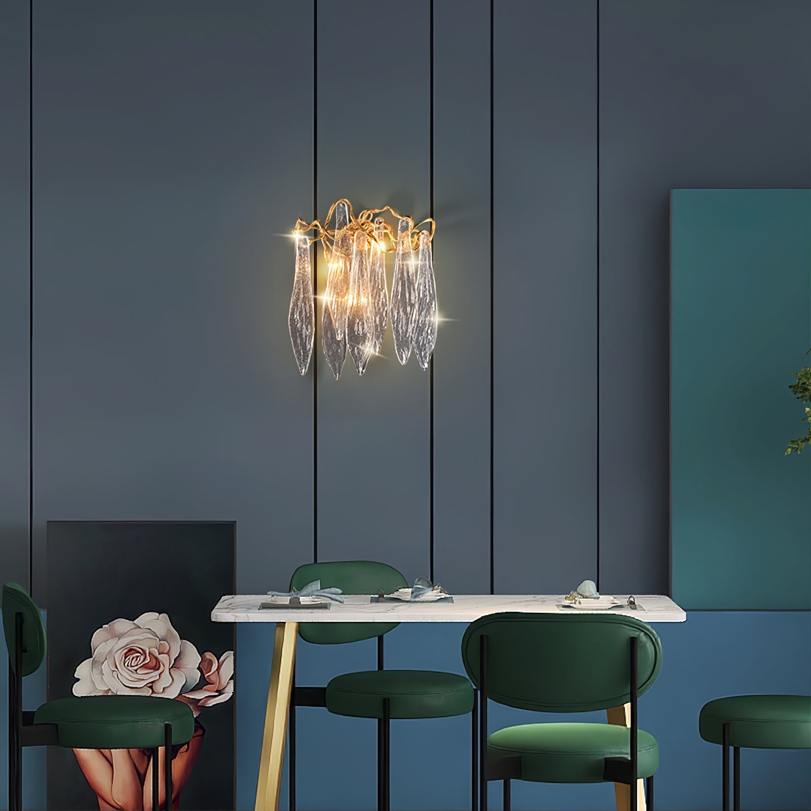 RAVENSCROFT AQUA DRIP WALL SCONCE