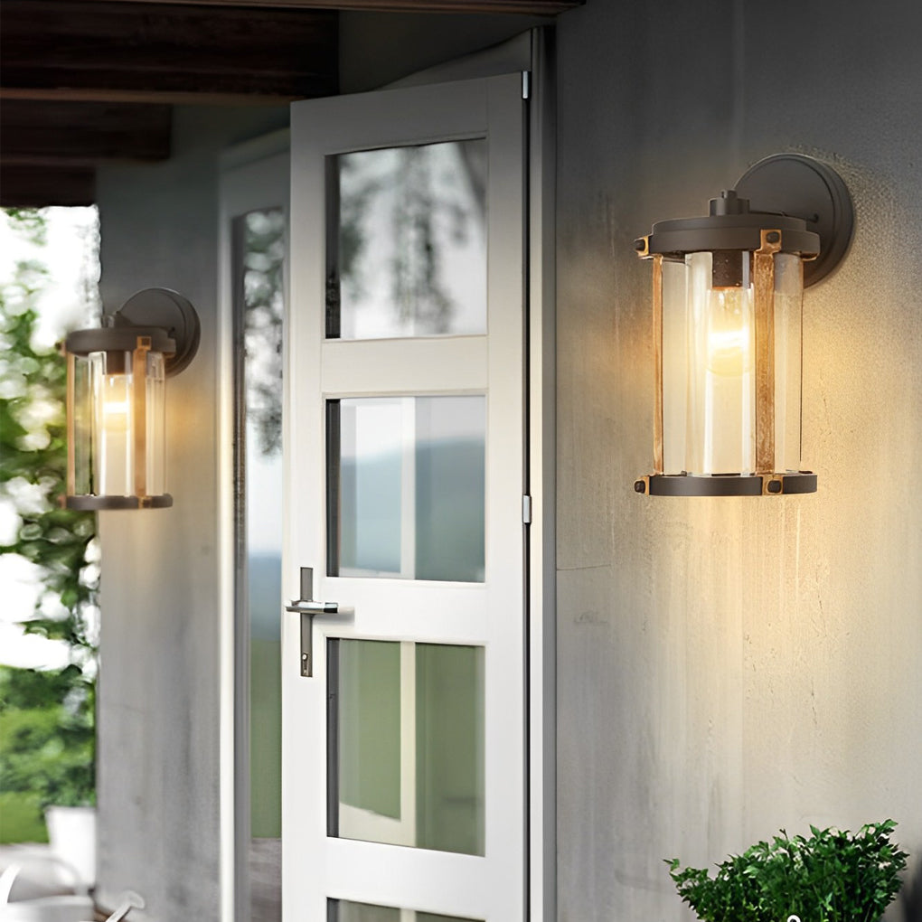 RAVENSCROFT WEATHERED GLASS OUTDOOR WALL LANTERN