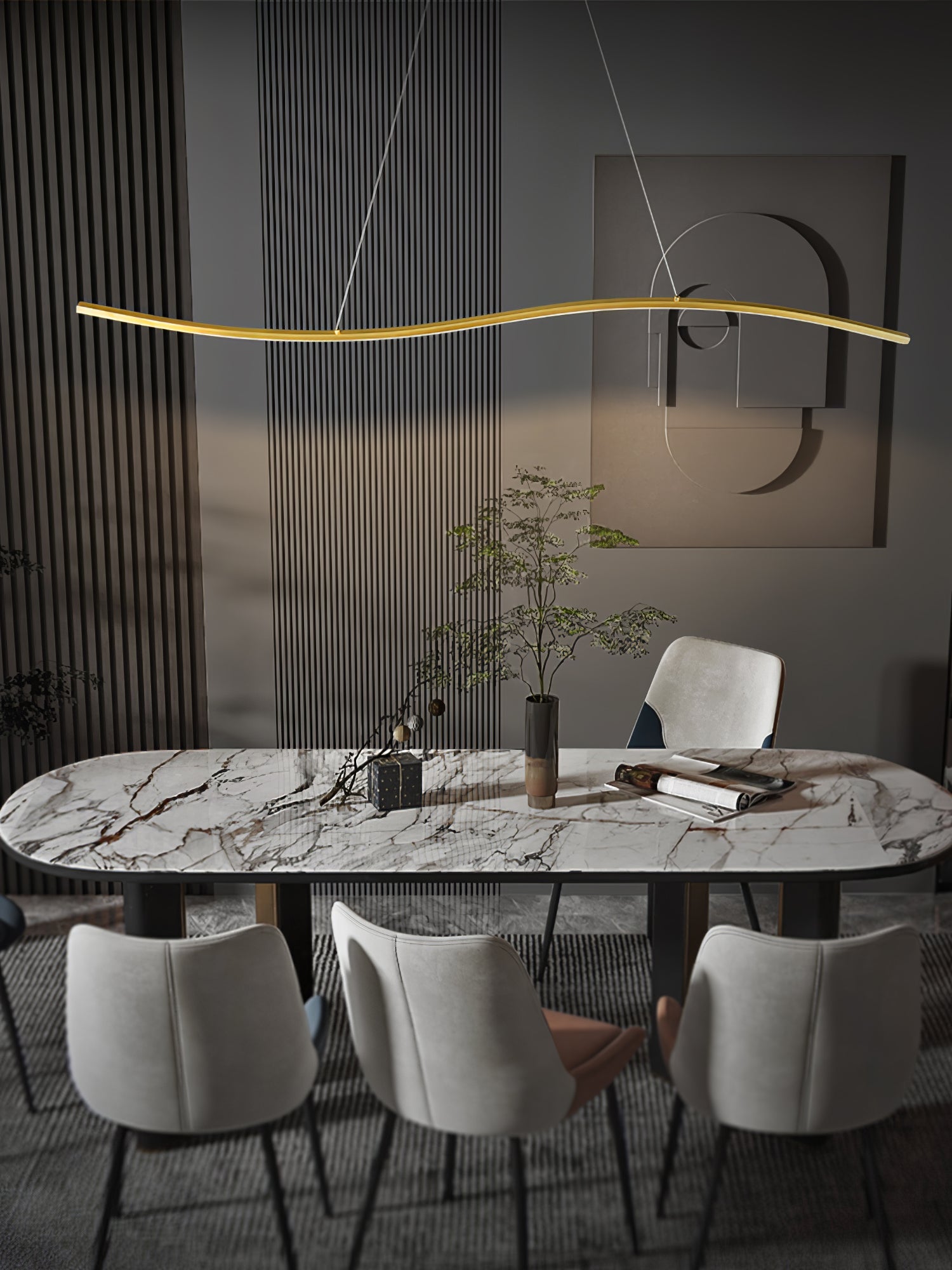 MERIDIAN OCEAN WAVE HANGING LANTERN