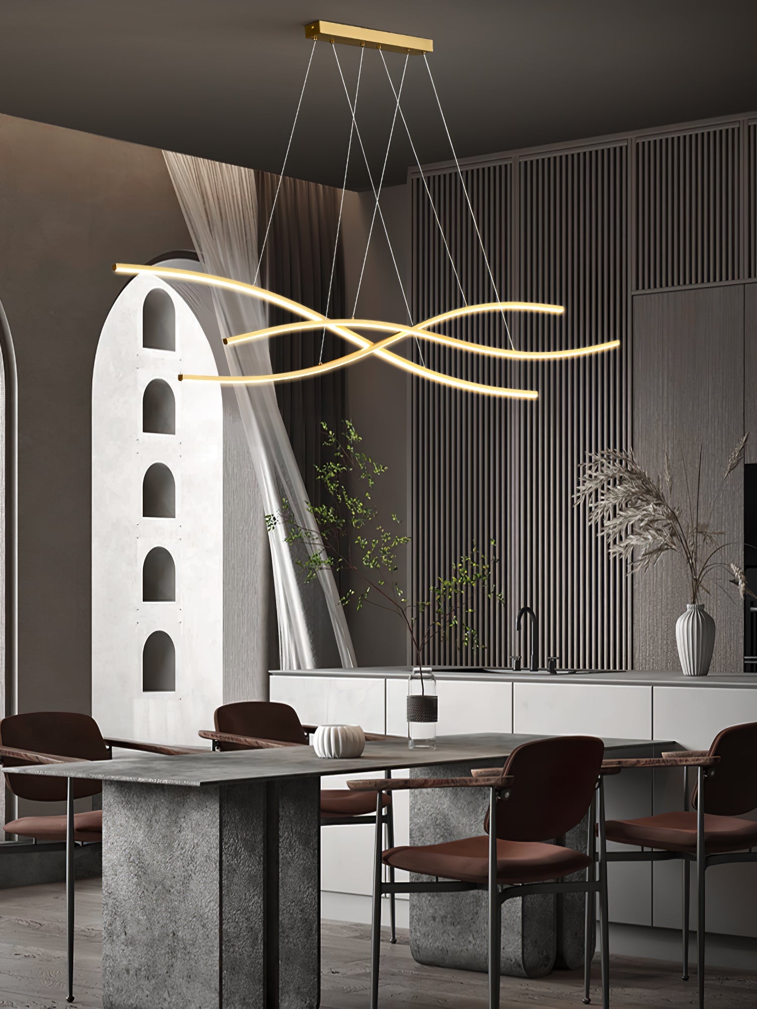 MERIDIAN OCEAN WAVE HANGING LANTERN
