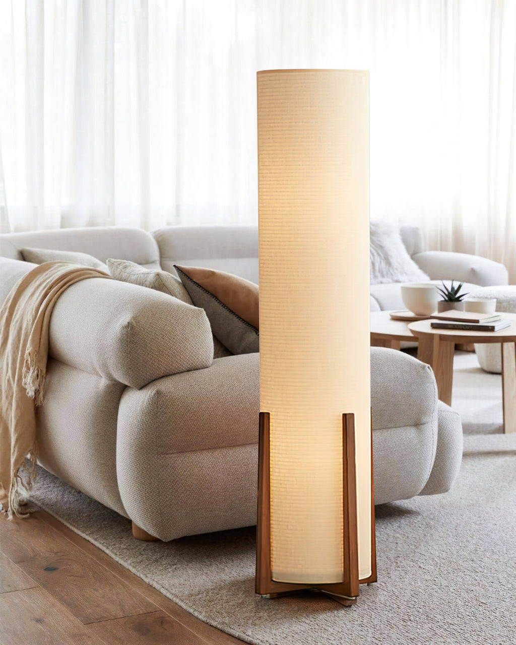 BRYNMAWR RATTAN TOWER LUMINAIRE