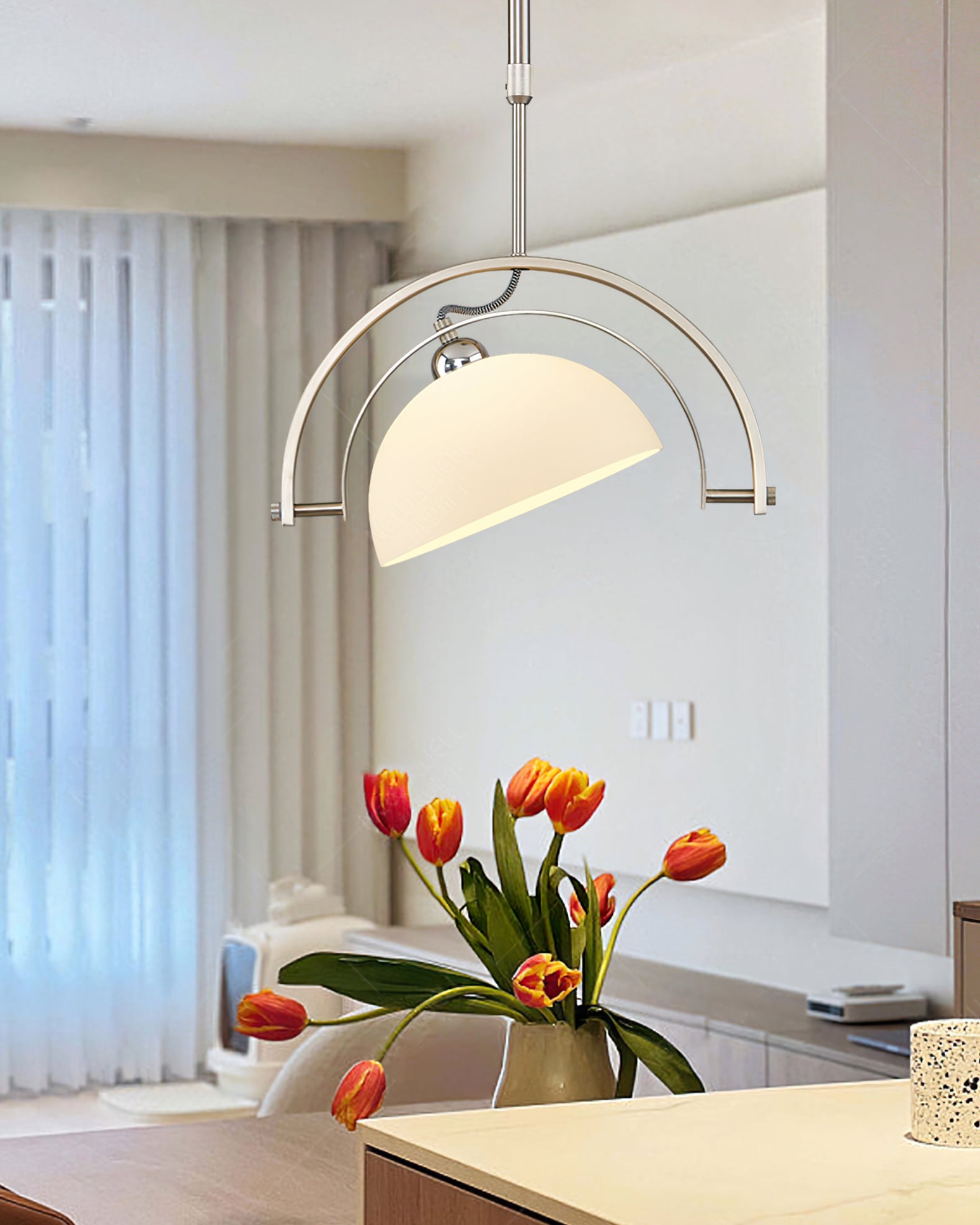 WINTHORPE AERIAL BRASS PENDANT LIGHT