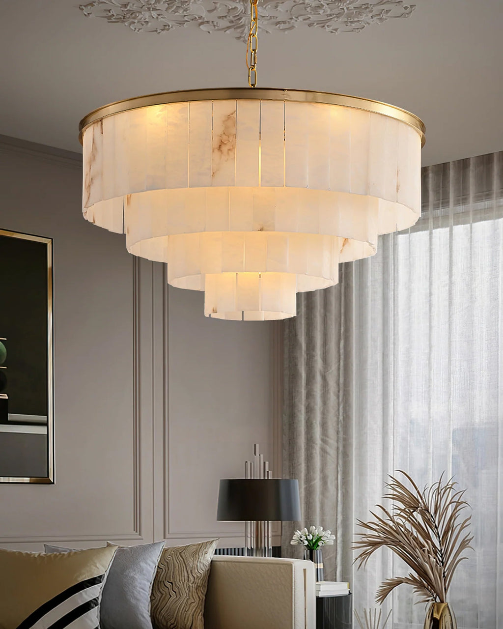 RAVENHURST IVORY CRYSTAL CEILING LANTERN