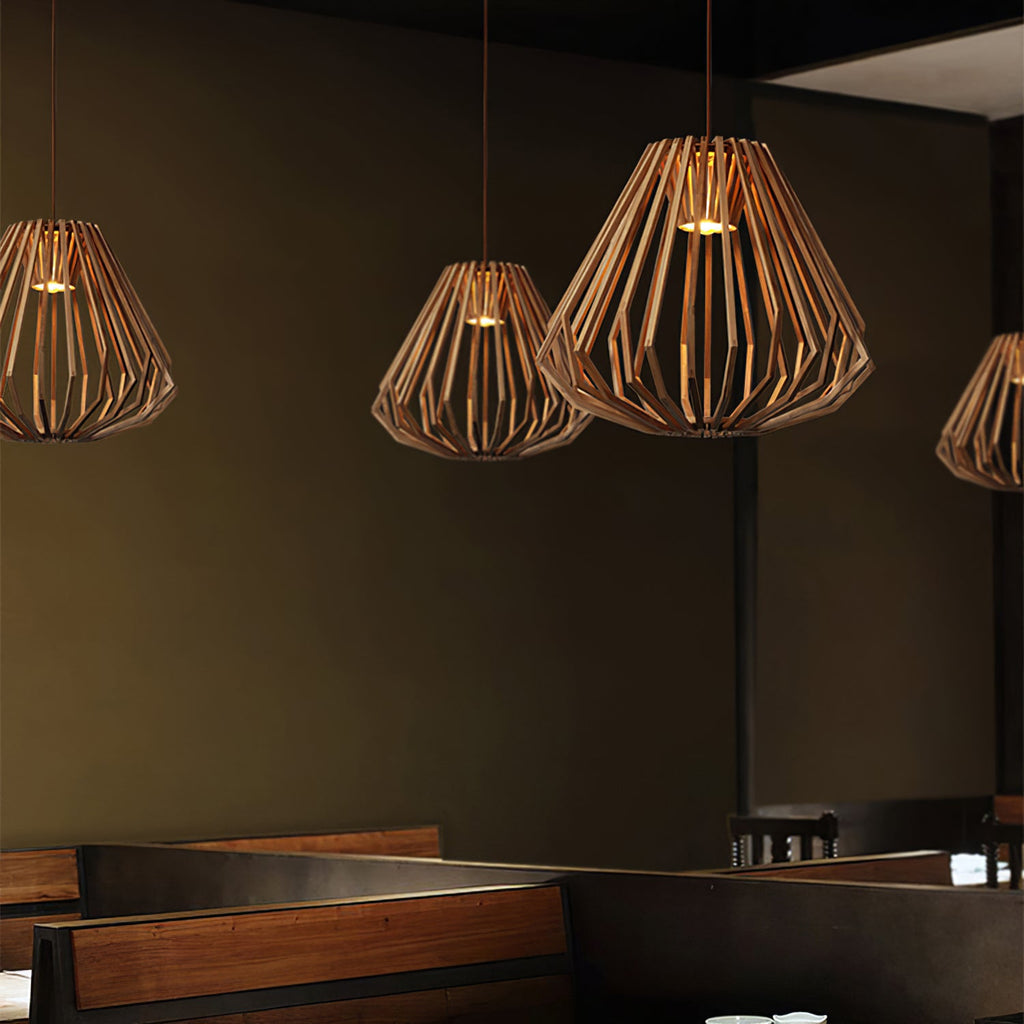 WINCHESTER WOODEN LATTICE PENDANT LIGHT