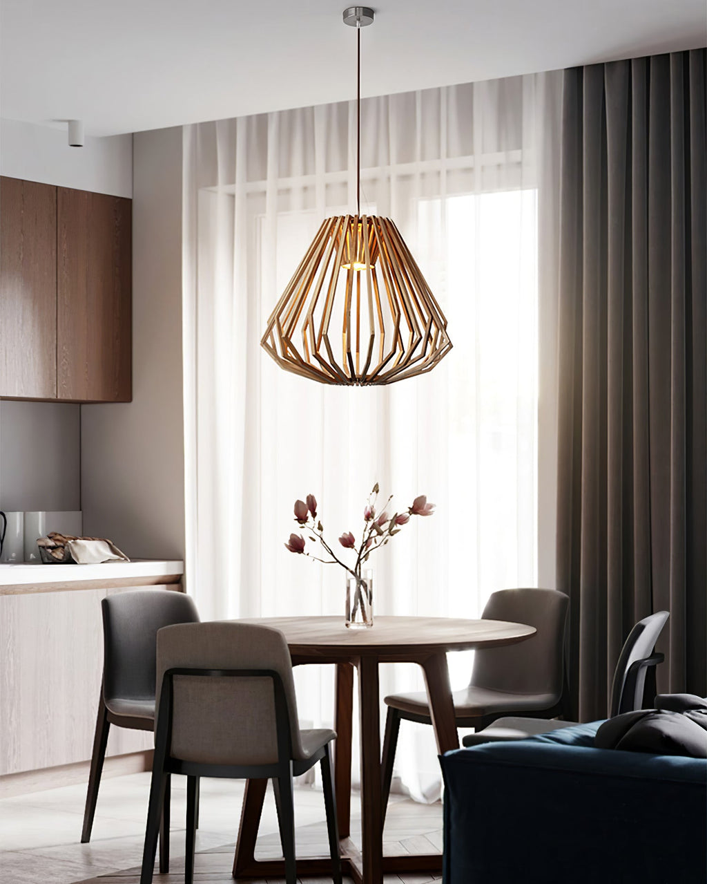 WINCHESTER WOODEN LATTICE PENDANT LIGHT