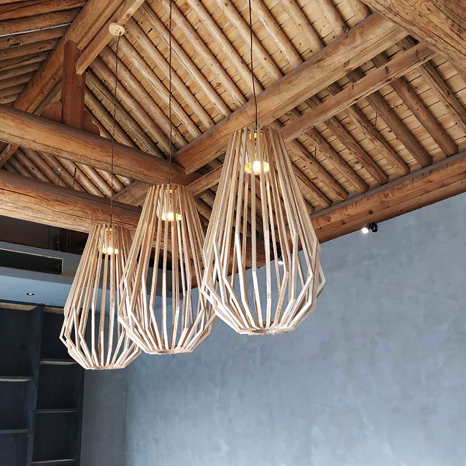 WINCHESTER WOODEN LATTICE PENDANT LIGHT