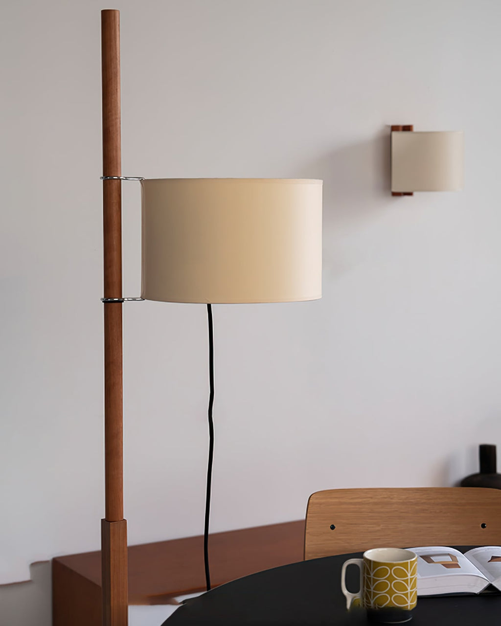 WINTHORPE WOODEN TRIPOD FLOOR LIGHT