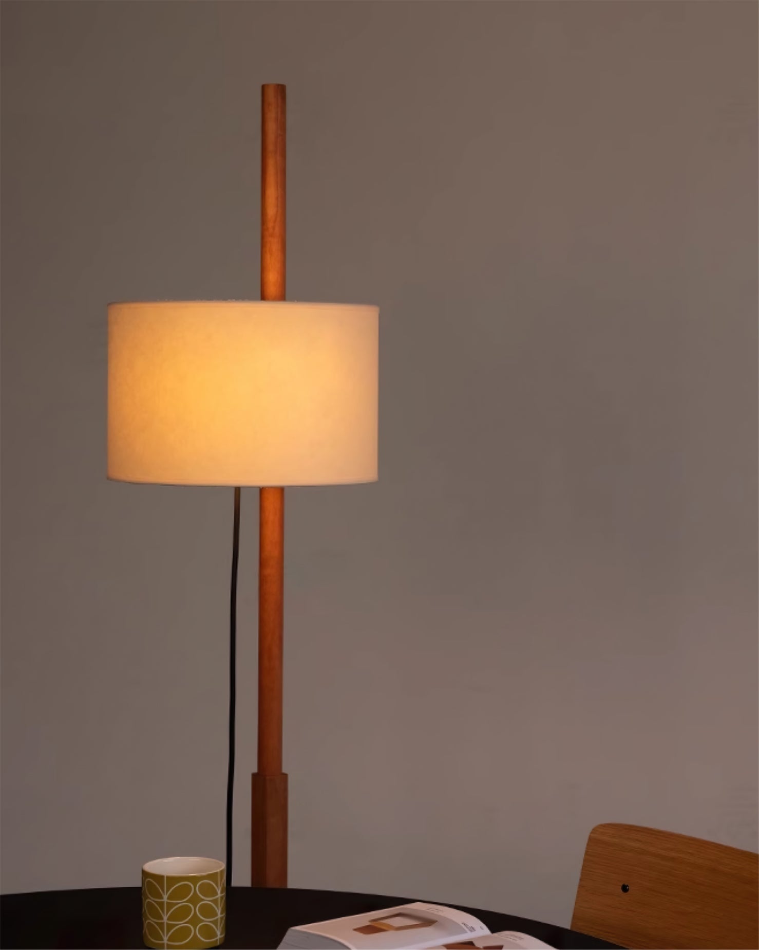 WINTHORPE WOODEN TRIPOD FLOOR LIGHT