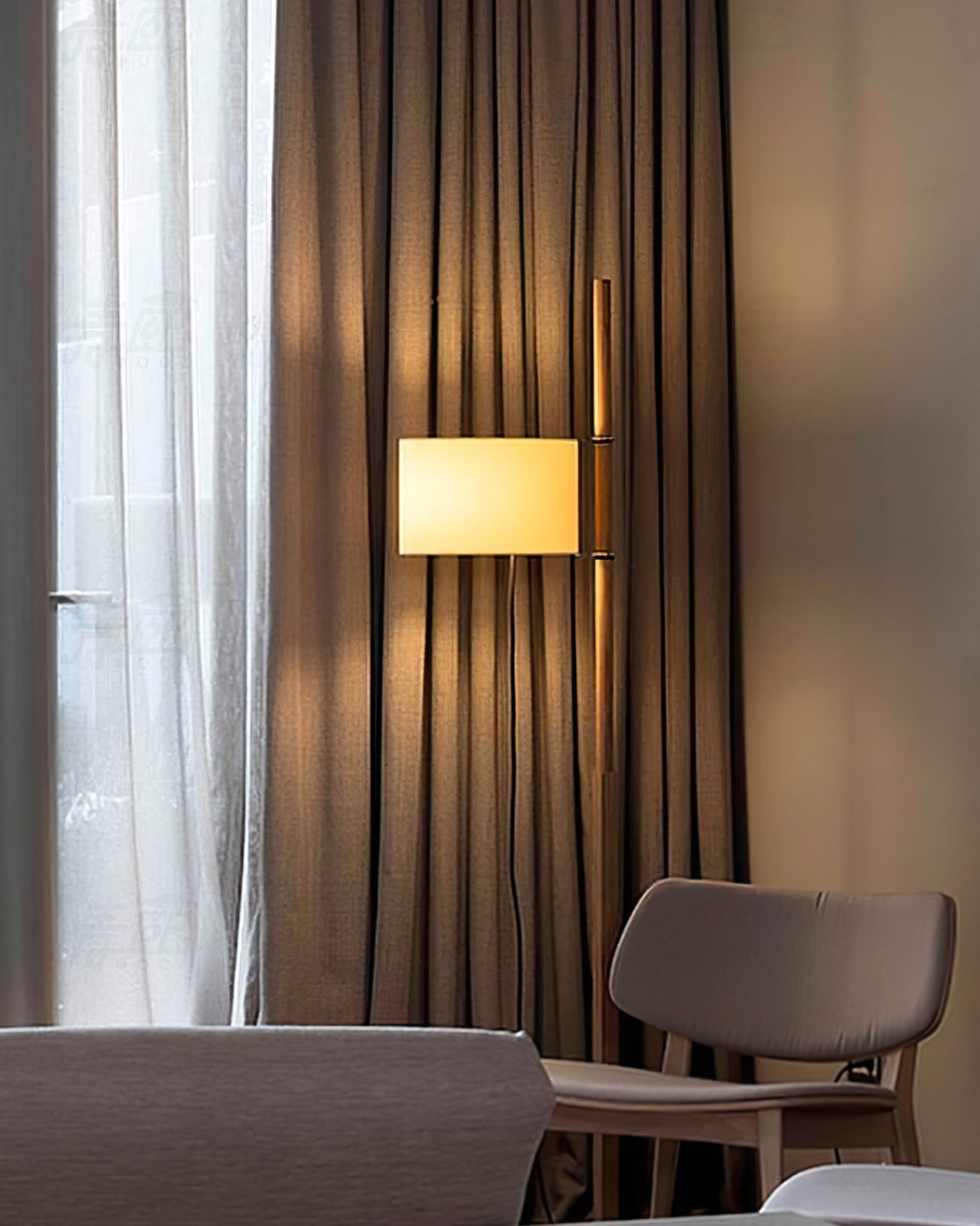 WINTHORPE WOODEN TRIPOD FLOOR LIGHT