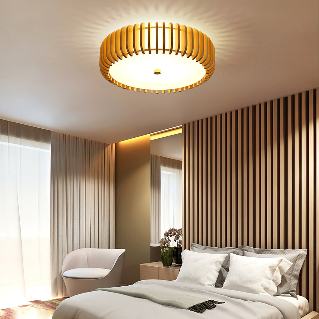 WINCHESTER WOODEN DRUM CEILING ILLUMINATOR