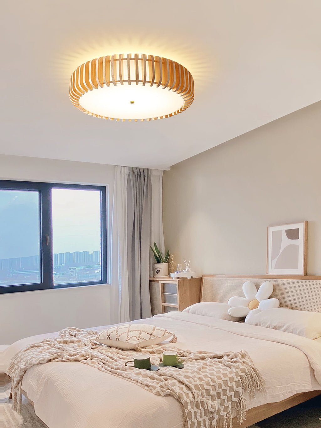WINCHESTER WOODEN DRUM CEILING ILLUMINATOR