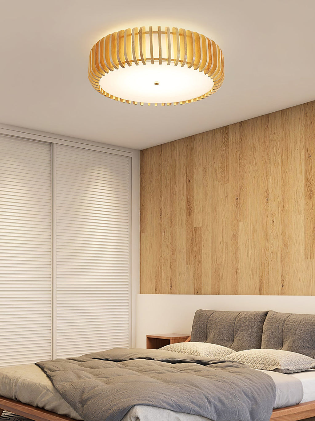 WINCHESTER WOODEN DRUM CEILING ILLUMINATOR