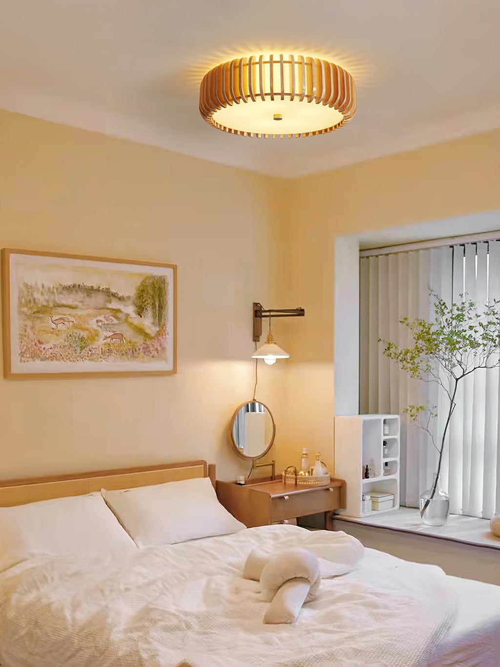 WINCHESTER WOODEN DRUM CEILING ILLUMINATOR