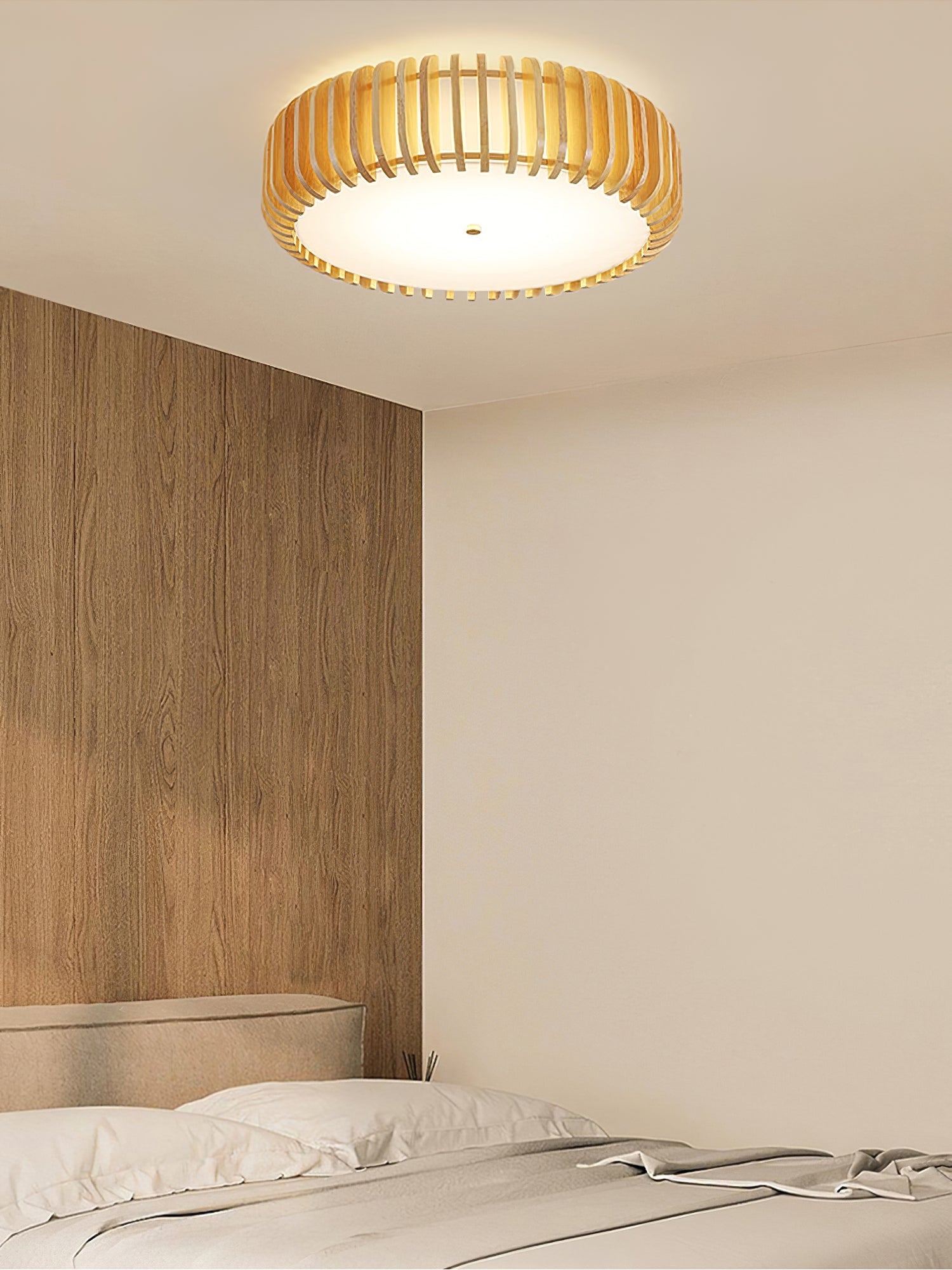 WINCHESTER WOODEN DRUM CEILING ILLUMINATOR